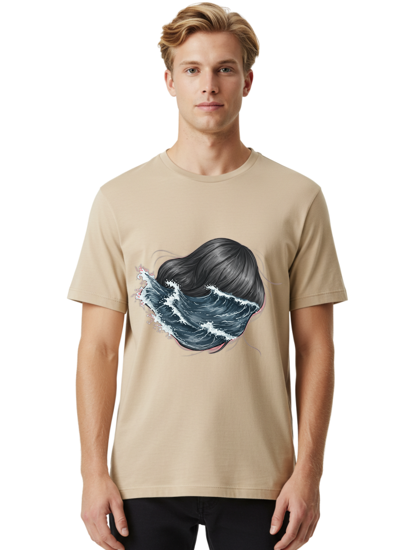 Woman-With-Wave-Hair Men'S Graphic Tee, 100% Cotton, Comfortable Casual Summer Wear, Machine Washable, Vintage Camera, Old Camera, Antique Camera, Black Camera, Classic Photography, Photography Equipment, Nostalgic Device, Film Camera, Bal636 29