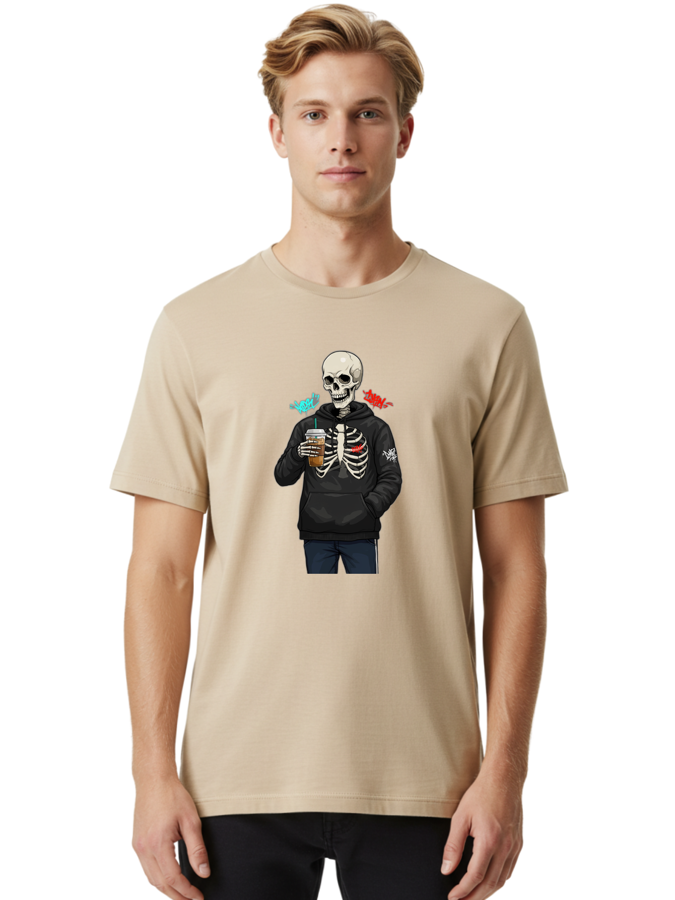 Xoxo-Kiss-Kiss-Skeleton Men'S Graphic Tee, 100% Cotton, Comfortable Casual Summer Wear, Machine Washable, Vintage Camera, Old Camera, Antique Camera, Black Camera, Classic Photography, Photography Equipment, Nostalgic Device, Film Camera, Bal643 17