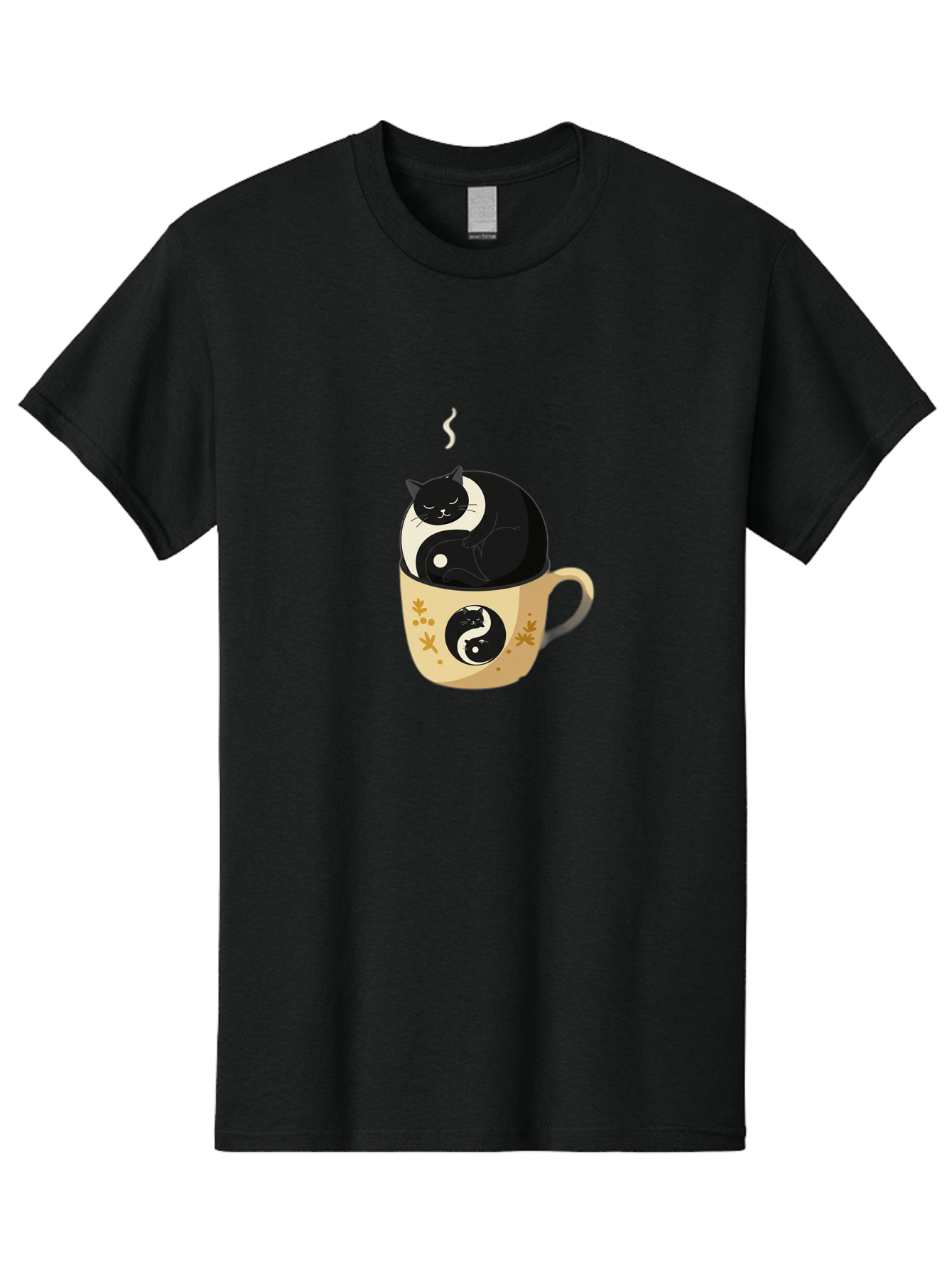 Yin-Yang-Cat Men'S Graphic Tee, 100% Cotton, Comfortable Casual Summer Wear, Machine Washable, Vintage Camera, Old Camera, Antique Camera, Black Camera, Classic Photography, Photography Equipment, Nostalgic Device, Film Camera, Camera Art Bal645 5