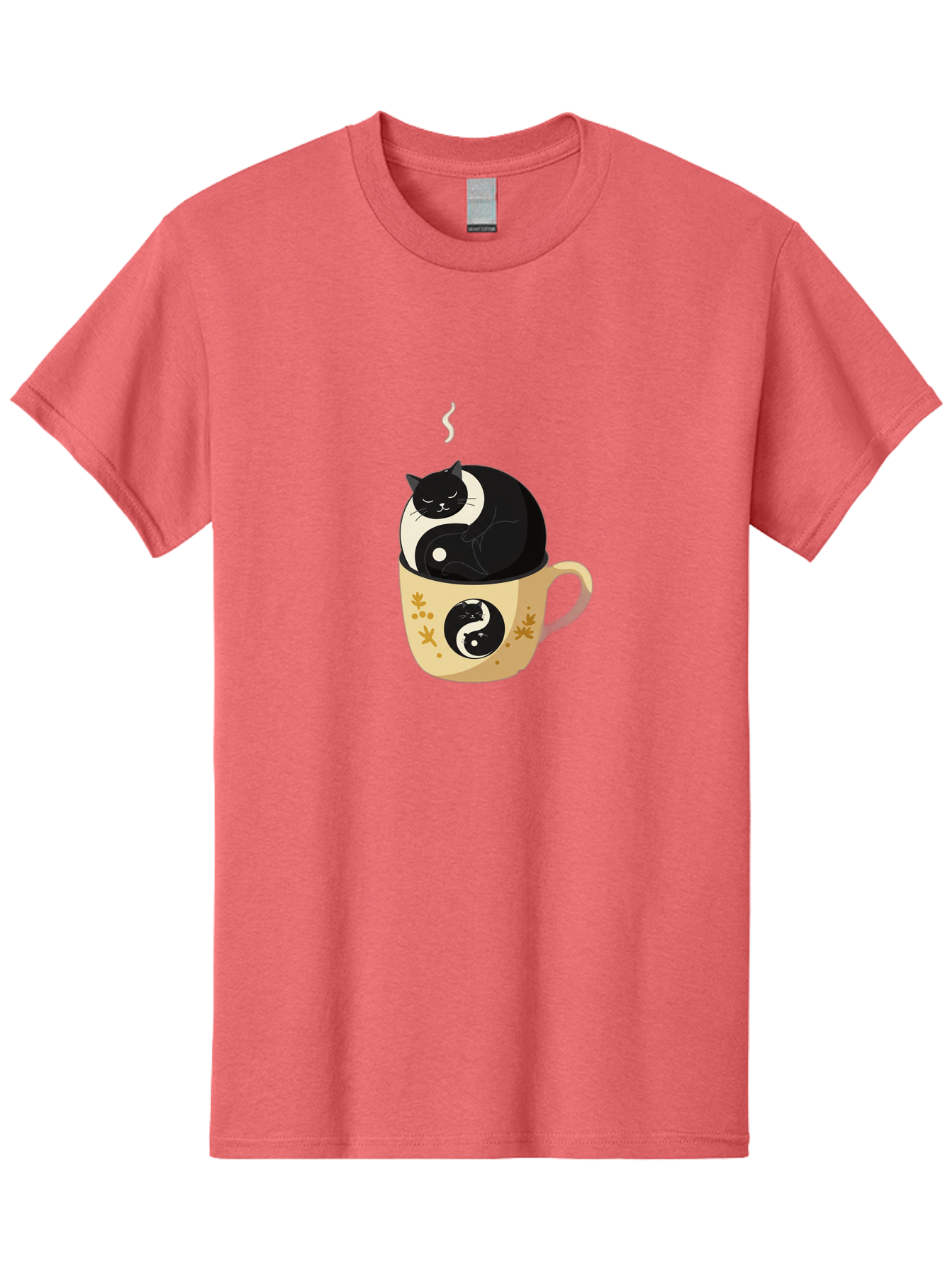 Yin-Yang-Cat Men'S Graphic Tee, 100% Cotton, Comfortable Casual Summer Wear, Machine Washable, Vintage Camera, Old Camera, Antique Camera, Black Camera, Classic Photography, Photography Equipment, Nostalgic Device, Film Camera, Camera Art Bal645