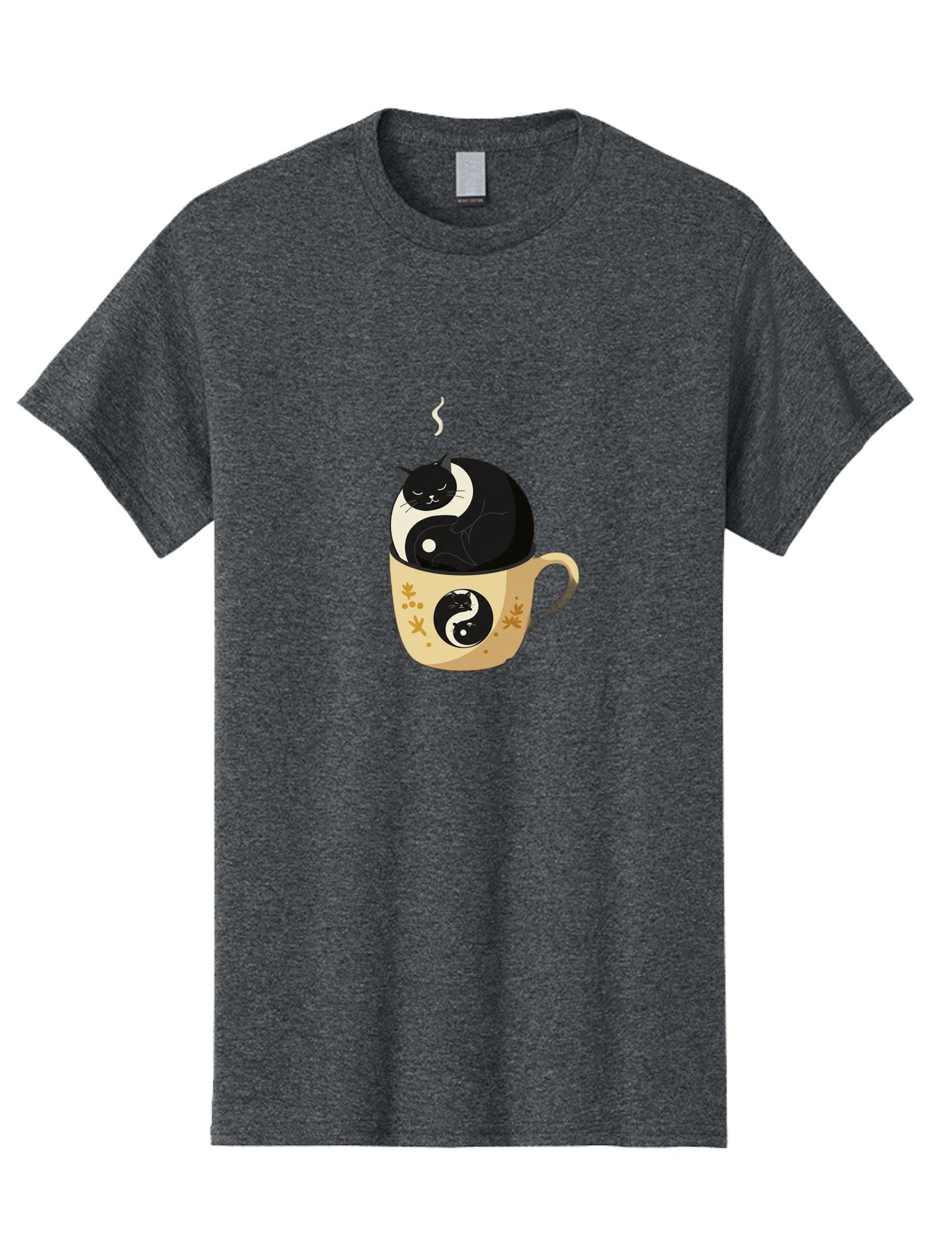 Yin-Yang-Cat Men'S Graphic Tee, 100% Cotton, Comfortable Casual Summer Wear, Machine Washable, Vintage Camera, Old Camera, Antique Camera, Black Camera, Classic Photography, Photography Equipment, Nostalgic Device, Film Camera, Camera Art Bal645 4