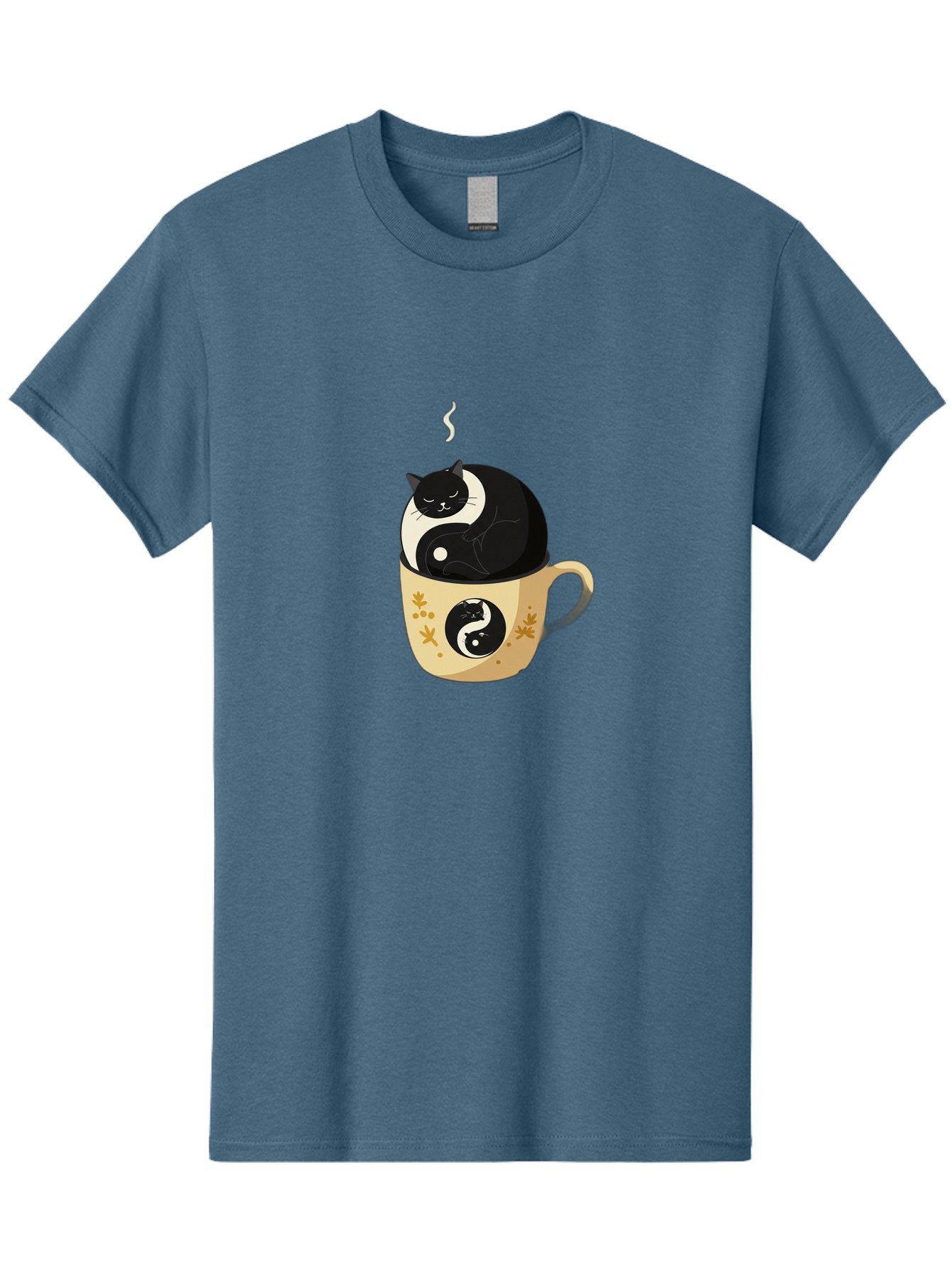 Yin-Yang-Cat Men'S Graphic Tee, 100% Cotton, Comfortable Casual Summer Wear, Machine Washable, Vintage Camera, Old Camera, Antique Camera, Black Camera, Classic Photography, Photography Equipment, Nostalgic Device, Film Camera, Camera Art Bal645