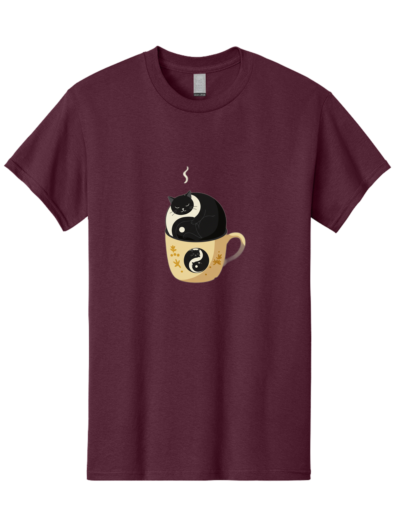 Yin-Yang-Cat Men'S Graphic Tee, 100% Cotton, Comfortable Casual Summer Wear, Machine Washable, Vintage Camera, Old Camera, Antique Camera, Black Camera, Classic Photography, Photography Equipment, Nostalgic Device, Film Camera, Camera Art Bal645 15