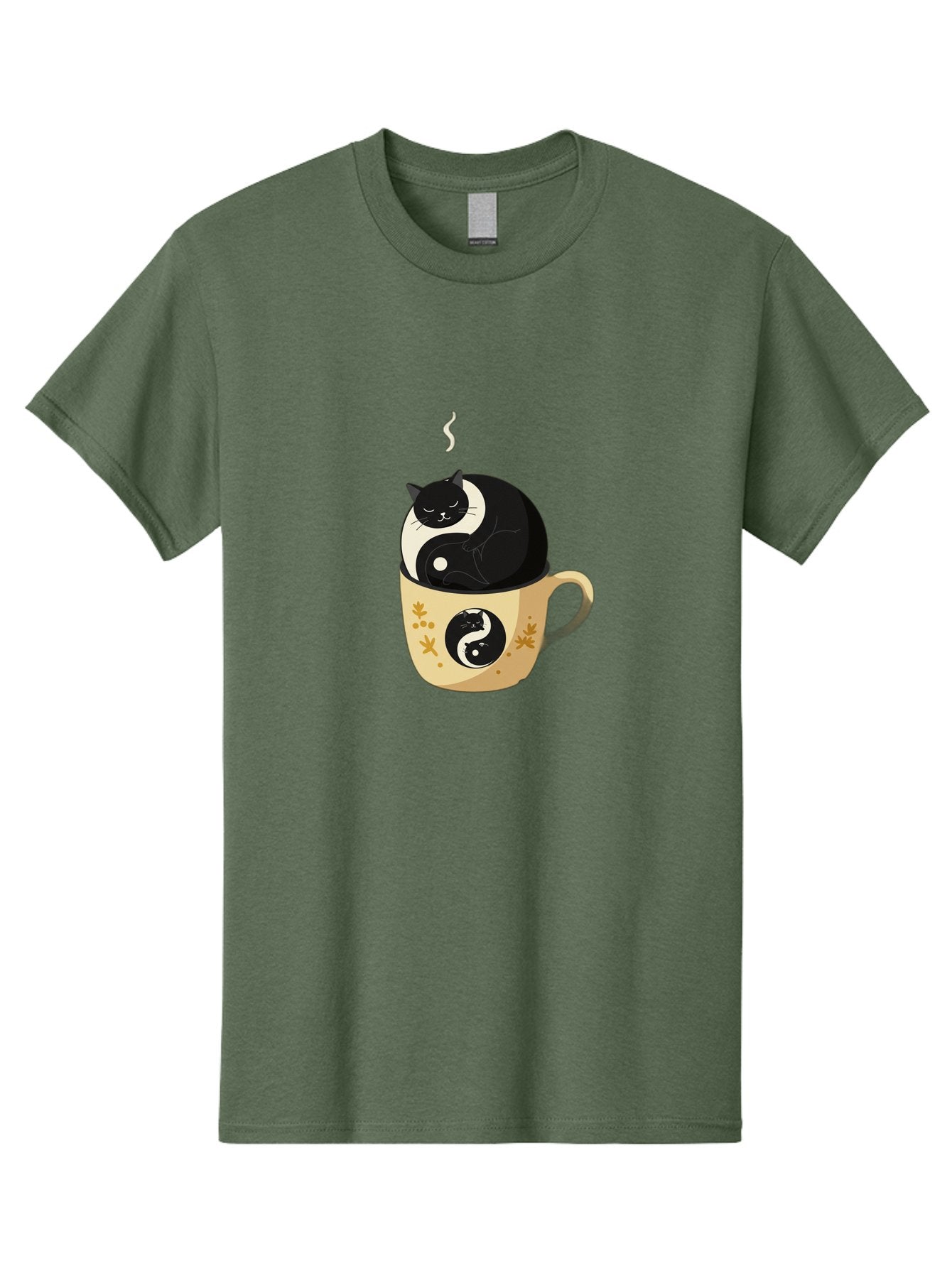 Yin-Yang-Cat Men'S Graphic Tee, 100% Cotton, Comfortable Casual Summer Wear, Machine Washable, Vintage Camera, Old Camera, Antique Camera, Black Camera, Classic Photography, Photography Equipment, Nostalgic Device, Film Camera, Camera Art Bal645 3