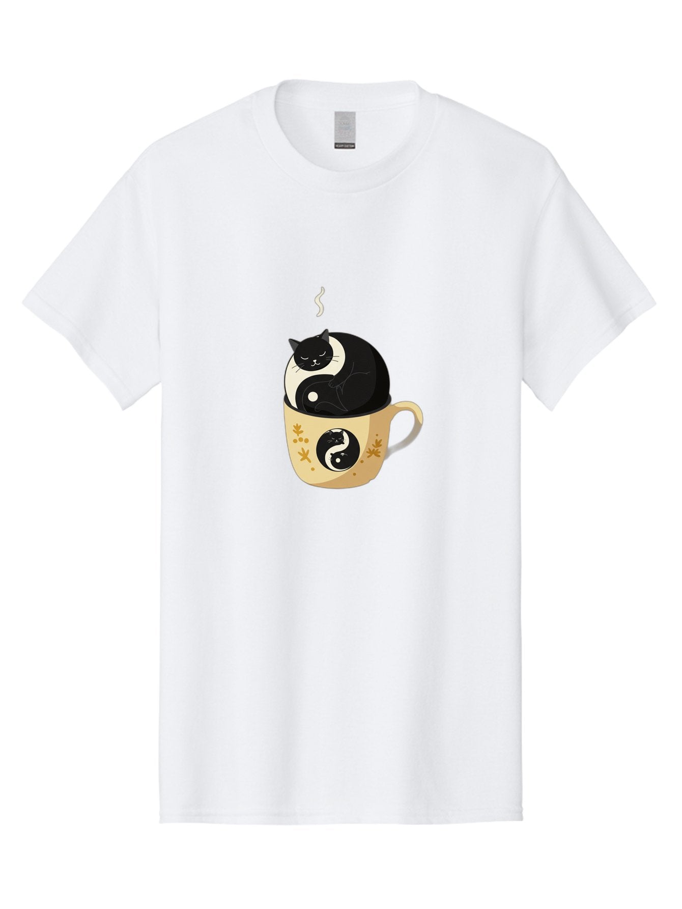 Yin-Yang-Cat Men'S Graphic Tee, 100% Cotton, Comfortable Casual Summer Wear, Machine Washable, Vintage Camera, Old Camera, Antique Camera, Black Camera, Classic Photography, Photography Equipment, Nostalgic Device, Film Camera, Camera Art Bal645