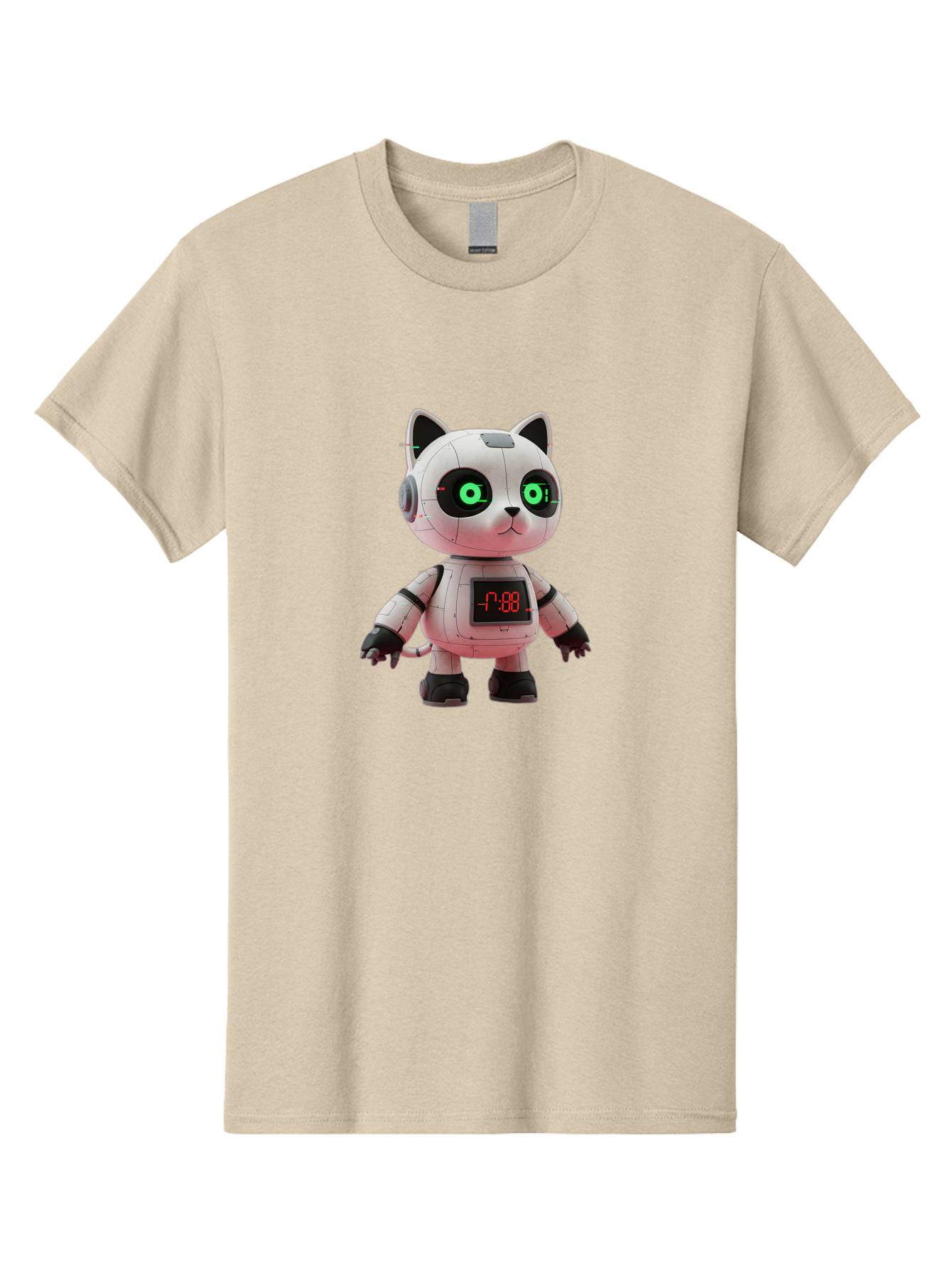 7-88-Robot-Cat Men'S Graphic Tee, 100% Cotton, Comfortable Casual Summer Wear, Machine Washable, Vintage Camera, Old Camera, Antique Camera, Black Camera, Classic Photography, Photography Equipment, Nostalgic Device, Film Camera, Camera Art Bal651