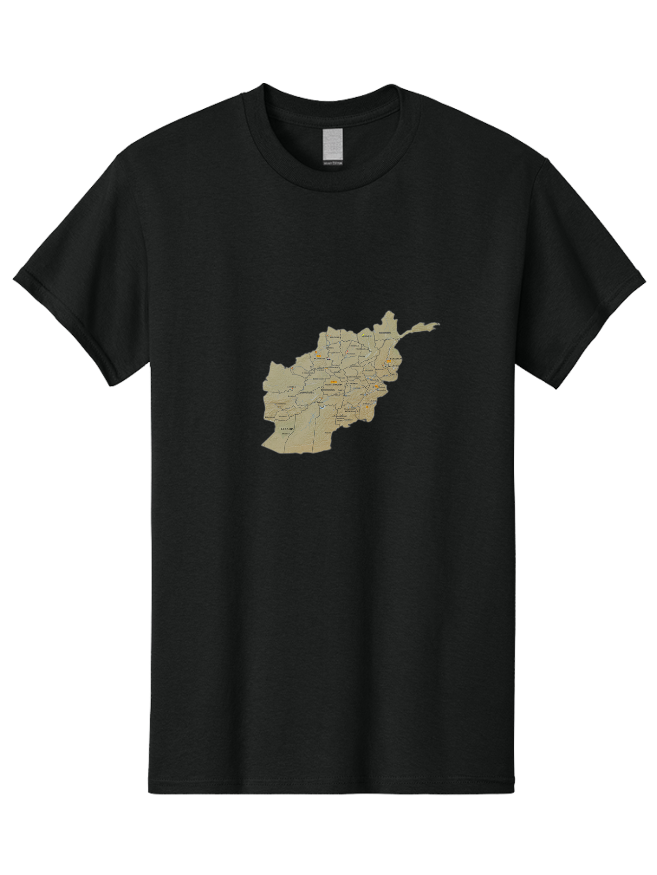 Afghanistan-Map-1 Men'S Graphic Tee, 100% Cotton, Comfortable Casual Summer Wear, Machine Washable, Vintage Camera, Old Camera, Antique Camera, Black Camera, Classic Photography, Photography Equipment, Nostalgic Device, Film Camera, Camera Art Bal656 3