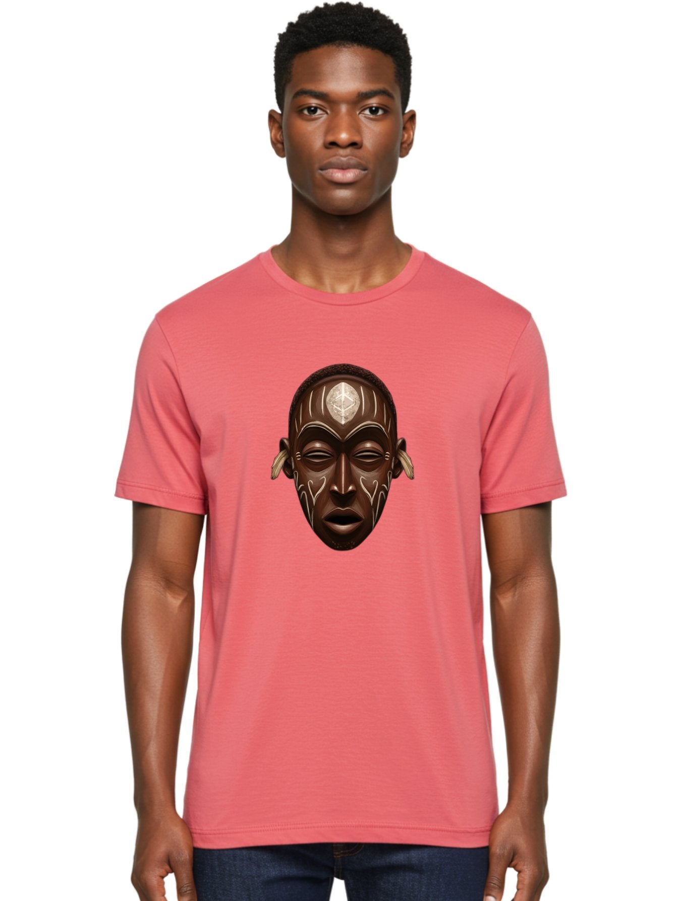 African-Mask-2 Men'S Graphic Tee, 100% Cotton, Comfortable Casual Summer Wear, Machine Washable, Vintage Camera, Old Camera, Antique Camera, Black Camera, Classic Photography, Photography Equipment, Nostalgic Device, Film Camera, Camera Art Bal660 16