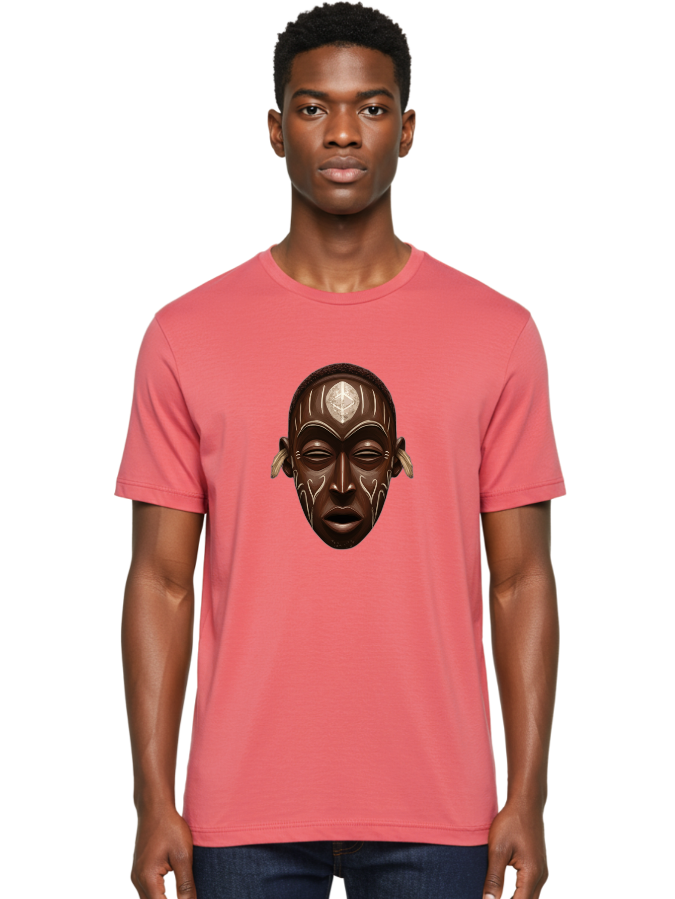 African-Mask-2 Men'S Graphic Tee, 100% Cotton, Comfortable Casual Summer Wear, Machine Washable, Vintage Camera, Old Camera, Antique Camera, Black Camera, Classic Photography, Photography Equipment, Nostalgic Device, Film Camera, Camera Art Bal660 28