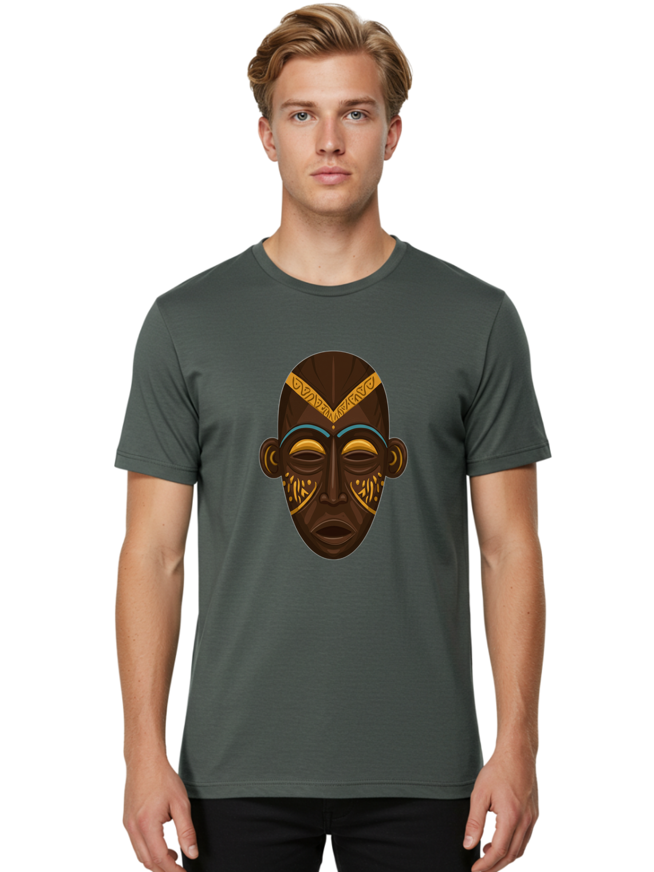 African-Mask Men'S Graphic Tee, 100% Cotton, Comfortable Casual Summer Wear, Machine Washable, Vintage Camera, Old Camera, Antique Camera, Black Camera, Classic Photography, Photography Equipment, Nostalgic Device, Film Camera, Camera Art Bal661 19