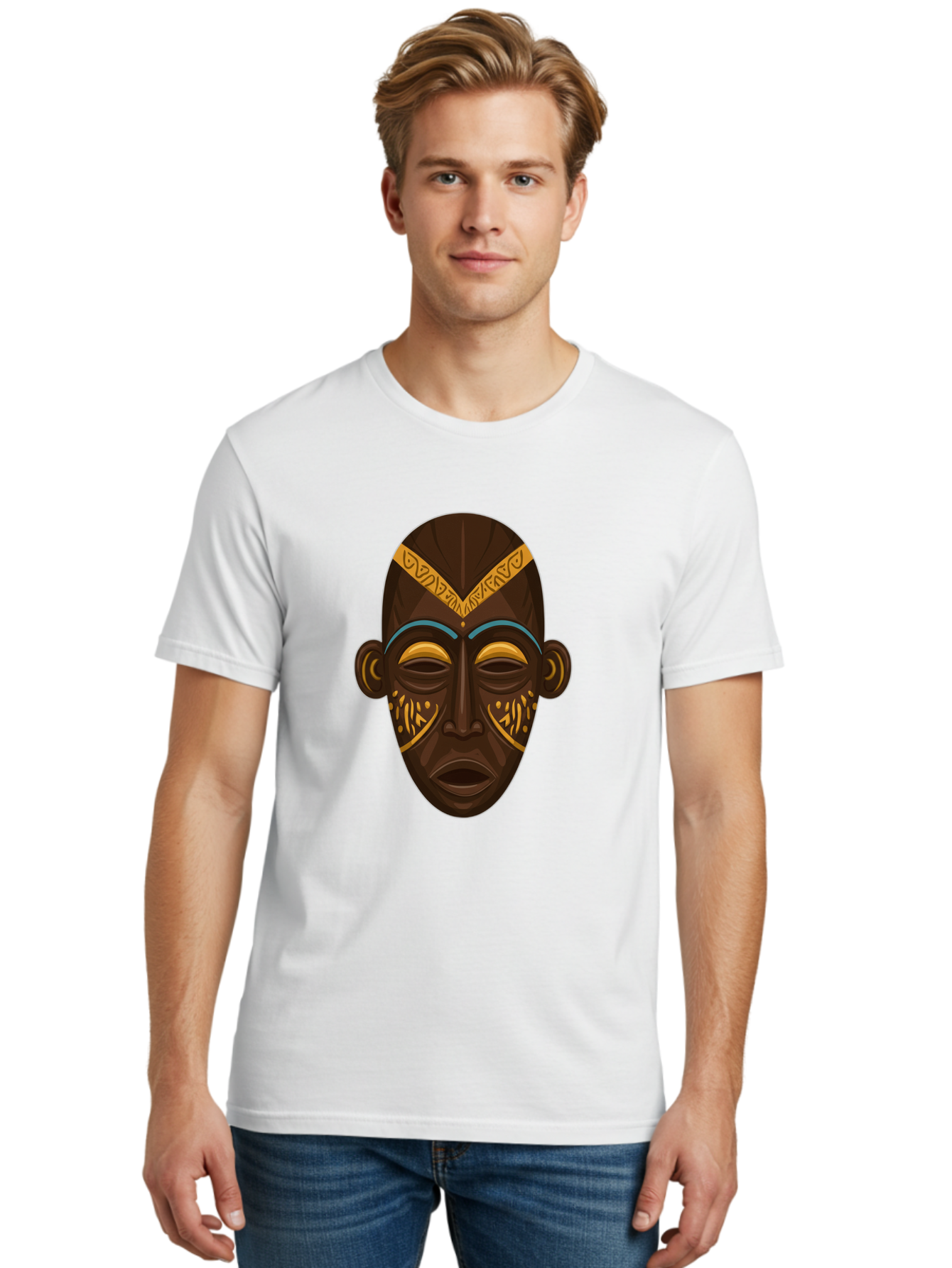 African-Mask Men'S Graphic Tee, 100% Cotton, Comfortable Casual Summer Wear, Machine Washable, Vintage Camera, Old Camera, Antique Camera, Black Camera, Classic Photography, Photography Equipment, Nostalgic Device, Film Camera, Camera Art Bal661 24
