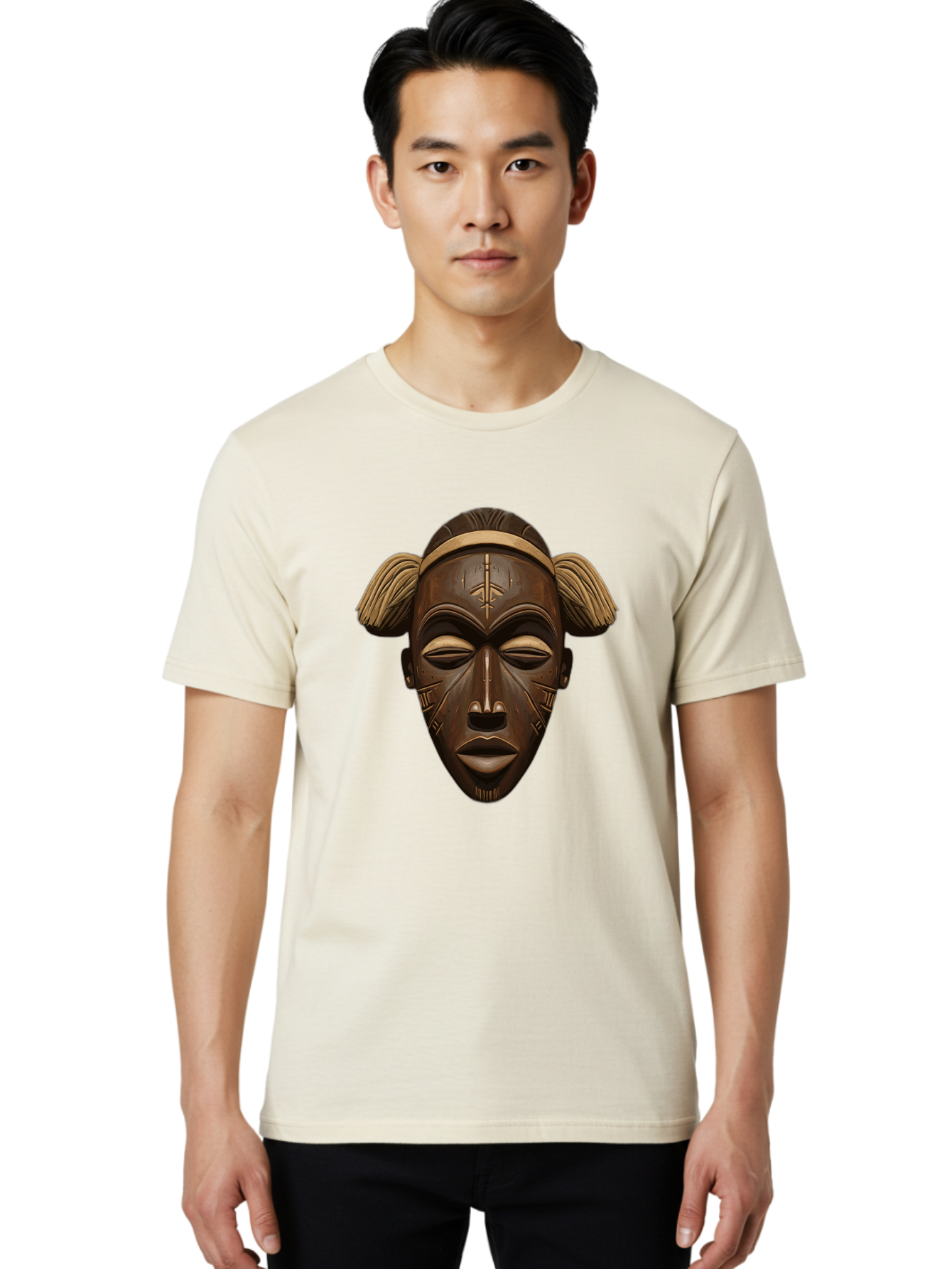 African-Tribal-Mask Men'S Graphic Tee, 100% Cotton, Comfortable Casual Summer Wear, Machine Washable, Vintage Camera, Old Camera, Antique Camera, Black Camera, Classic Photography, Photography Equipment, Nostalgic Device, Film Camera, Bal664 19