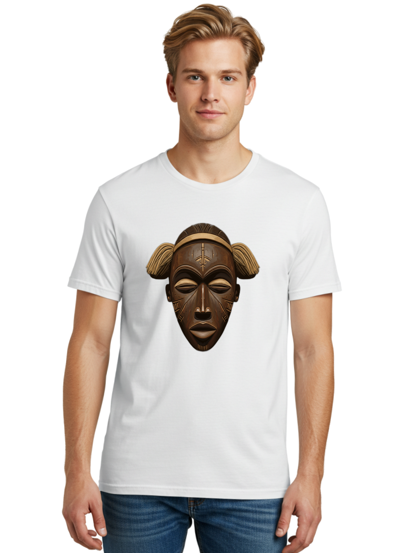 African-Tribal-Mask Men'S Graphic Tee, 100% Cotton, Comfortable Casual Summer Wear, Machine Washable, Vintage Camera, Old Camera, Antique Camera, Black Camera, Classic Photography, Photography Equipment, Nostalgic Device, Film Camera, Bal664 25