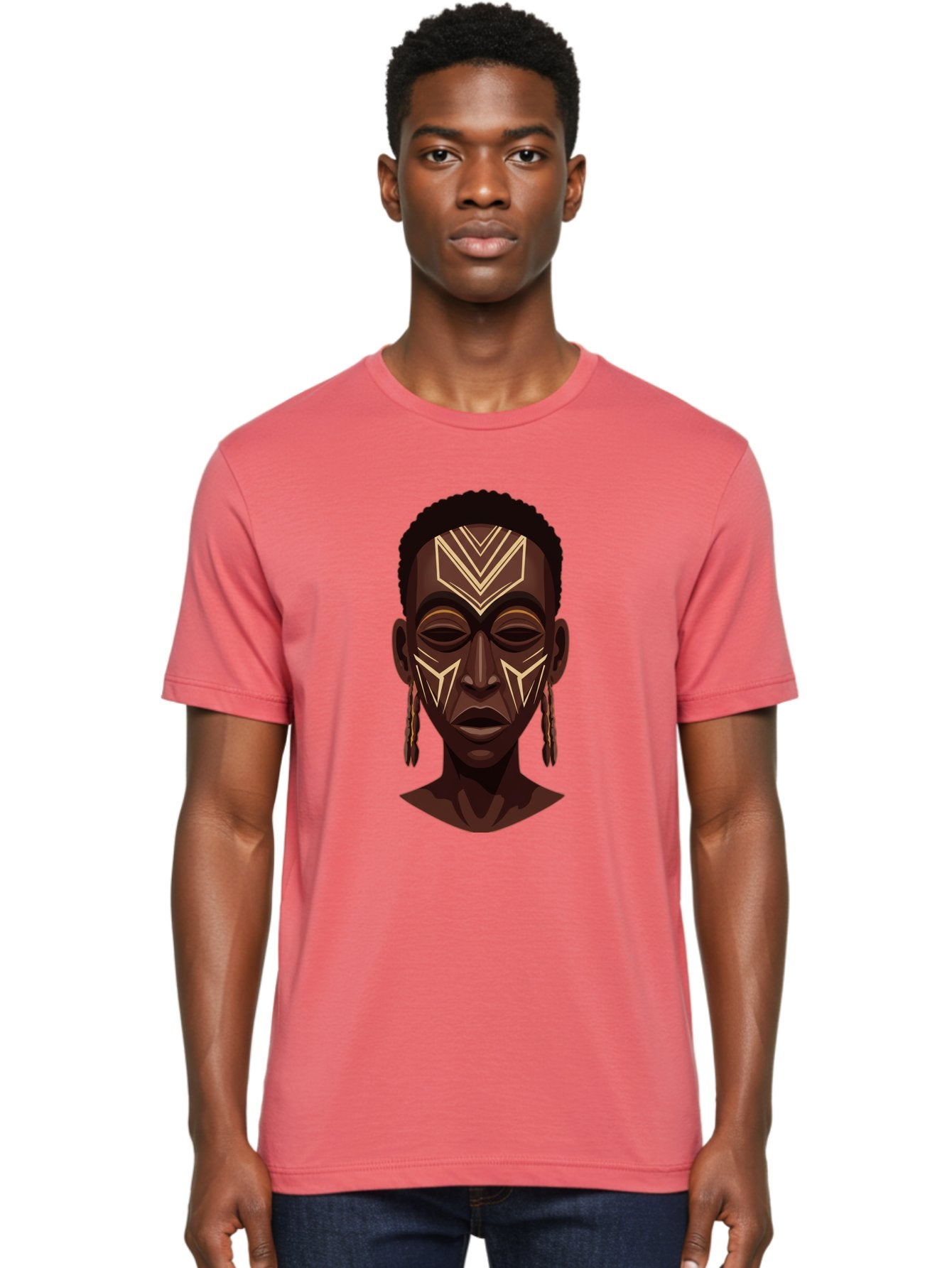 African-Tribal-Portrait Men'S Graphic Tee, 100% Cotton, Comfortable Casual Summer Wear, Machine Washable, Vintage Camera, Old Camera, Antique Camera, Black Camera, Classic Photography, Photography Equipment, Nostalgic Device, Film Camera, Bal665 20