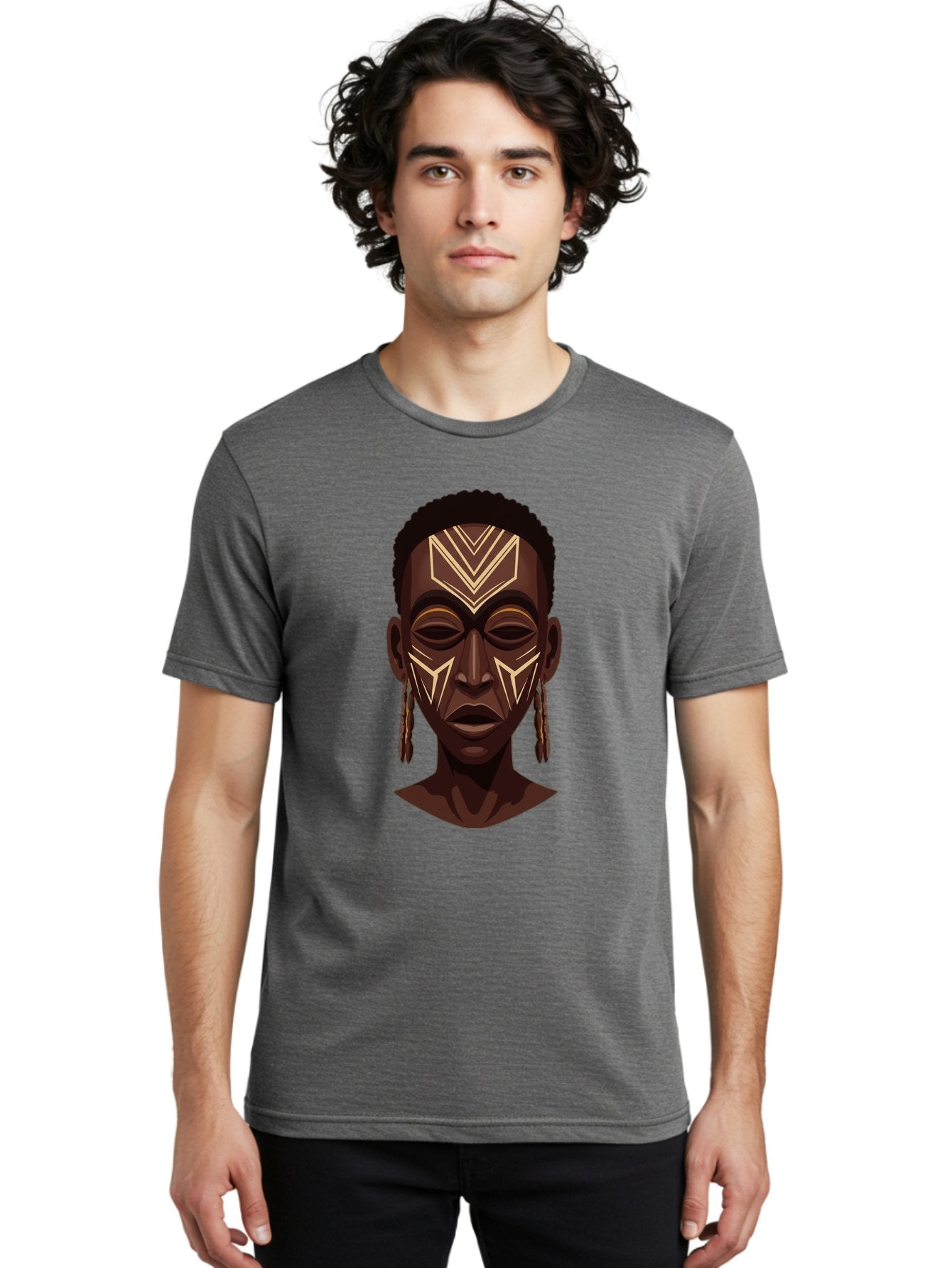 African-Tribal-Portrait Men'S Graphic Tee, 100% Cotton, Comfortable Casual Summer Wear, Machine Washable, Vintage Camera, Old Camera, Antique Camera, Black Camera, Classic Photography, Photography Equipment, Nostalgic Device, Film Camera, Bal665 29