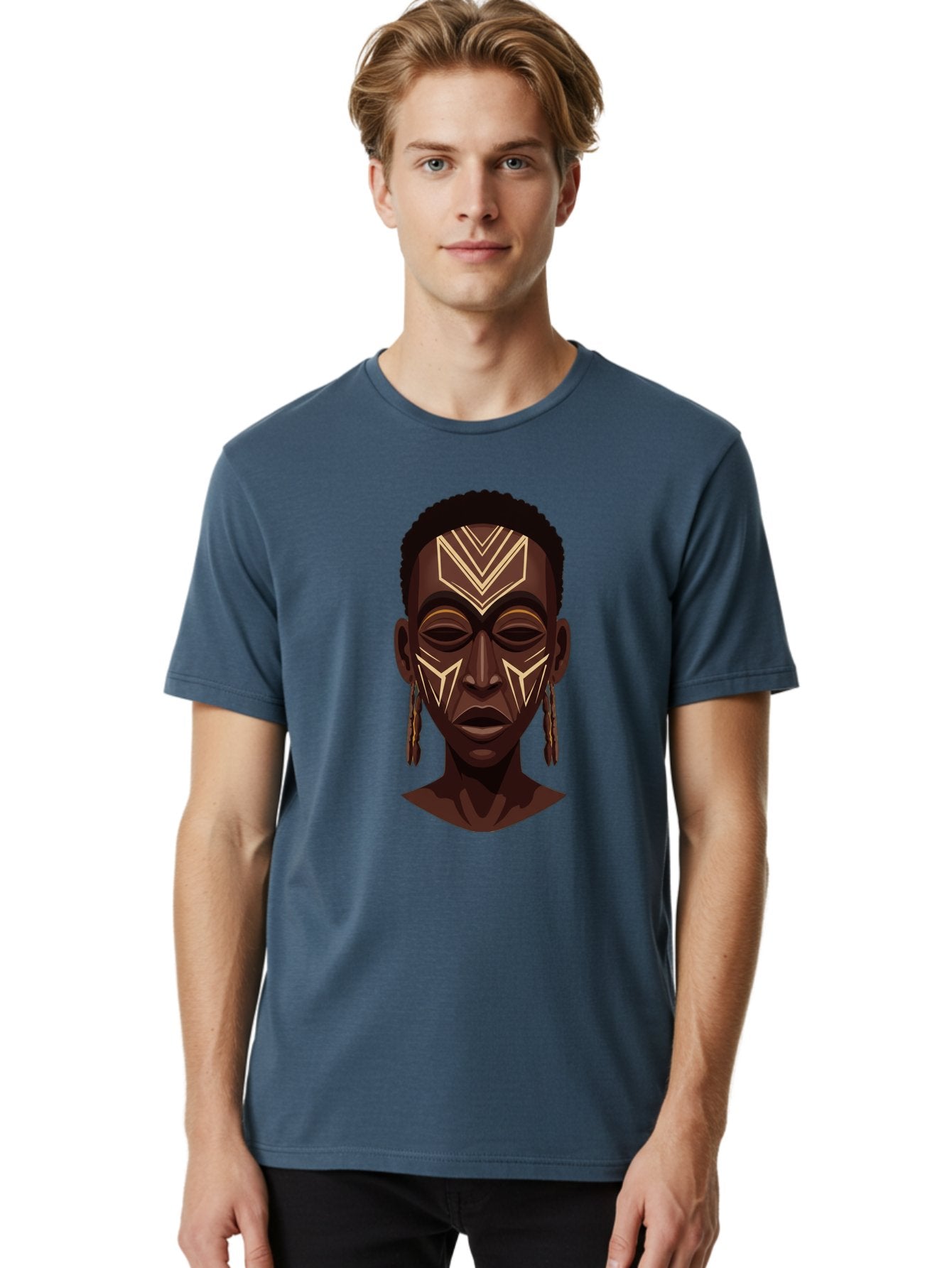 African-Tribal-Portrait Men'S Graphic Tee, 100% Cotton, Comfortable Casual Summer Wear, Machine Washable, Vintage Camera, Old Camera, Antique Camera, Black Camera, Classic Photography, Photography Equipment, Nostalgic Device, Film Camera, Bal665 28