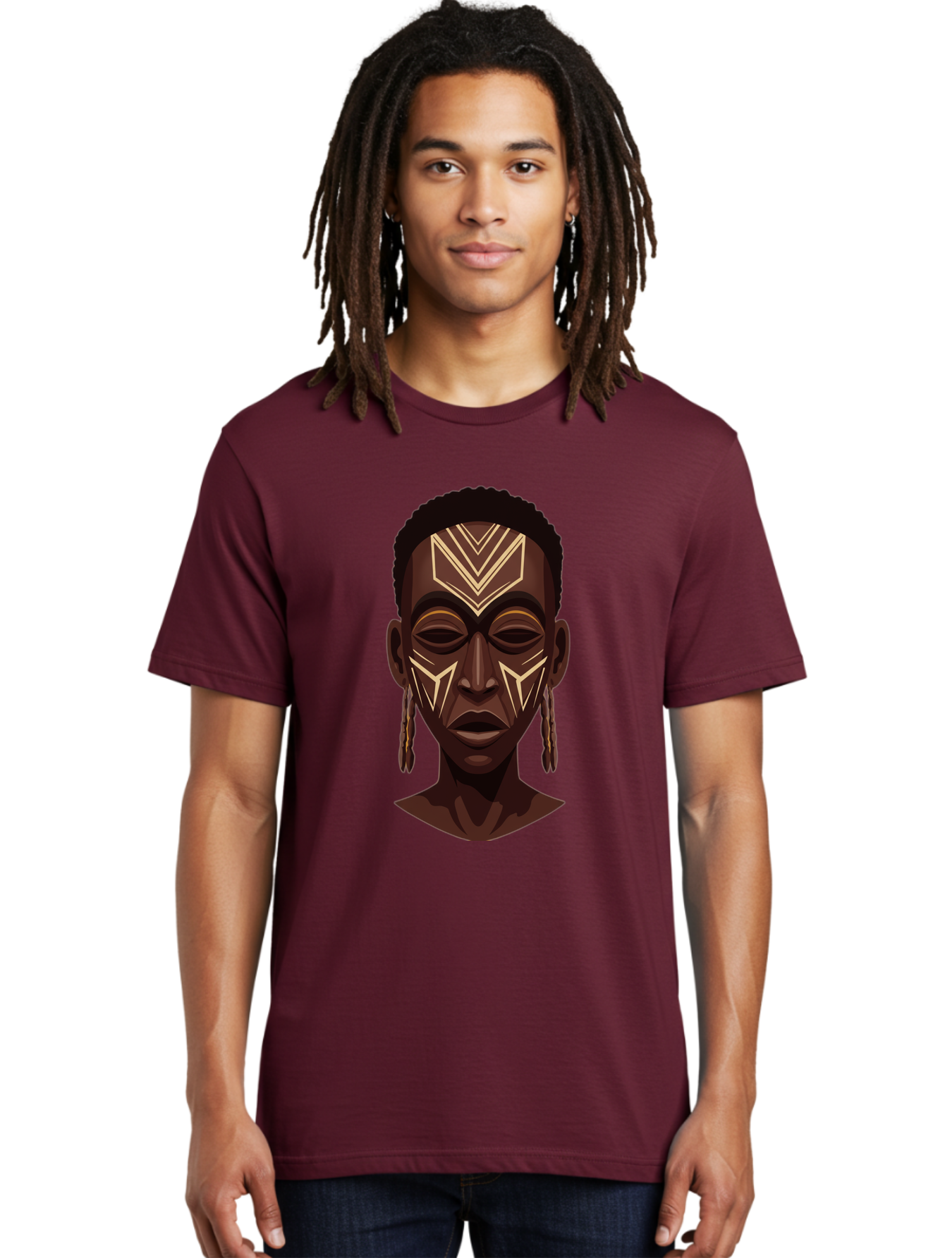 African-Tribal-Portrait Men'S Graphic Tee, 100% Cotton, Comfortable Casual Summer Wear, Machine Washable, Vintage Camera, Old Camera, Antique Camera, Black Camera, Classic Photography, Photography Equipment, Nostalgic Device, Film Camera, Bal665 27