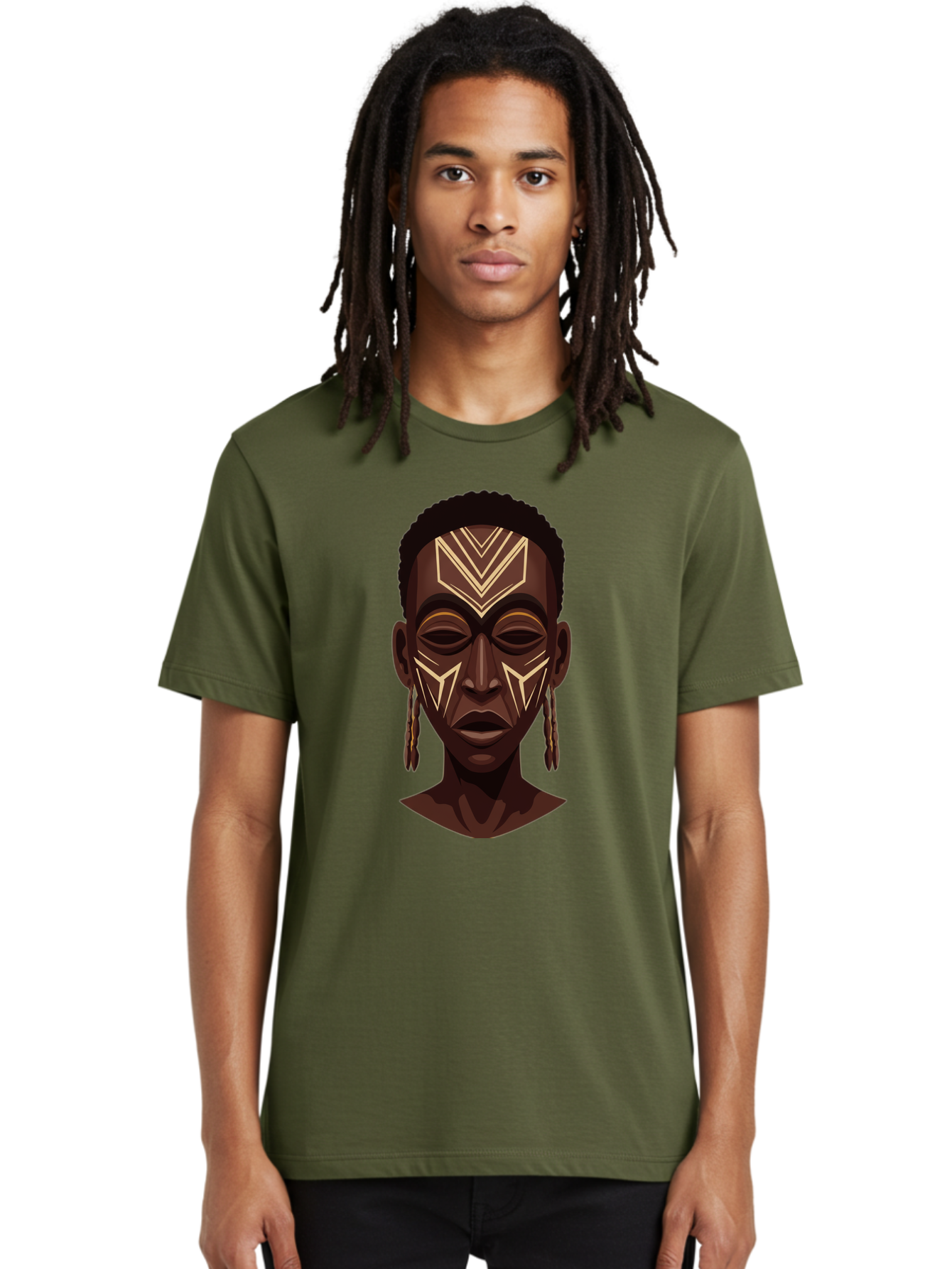 African-Tribal-Portrait Men'S Graphic Tee, 100% Cotton, Comfortable Casual Summer Wear, Machine Washable, Vintage Camera, Old Camera, Antique Camera, Black Camera, Classic Photography, Photography Equipment, Nostalgic Device, Film Camera, Bal665 20