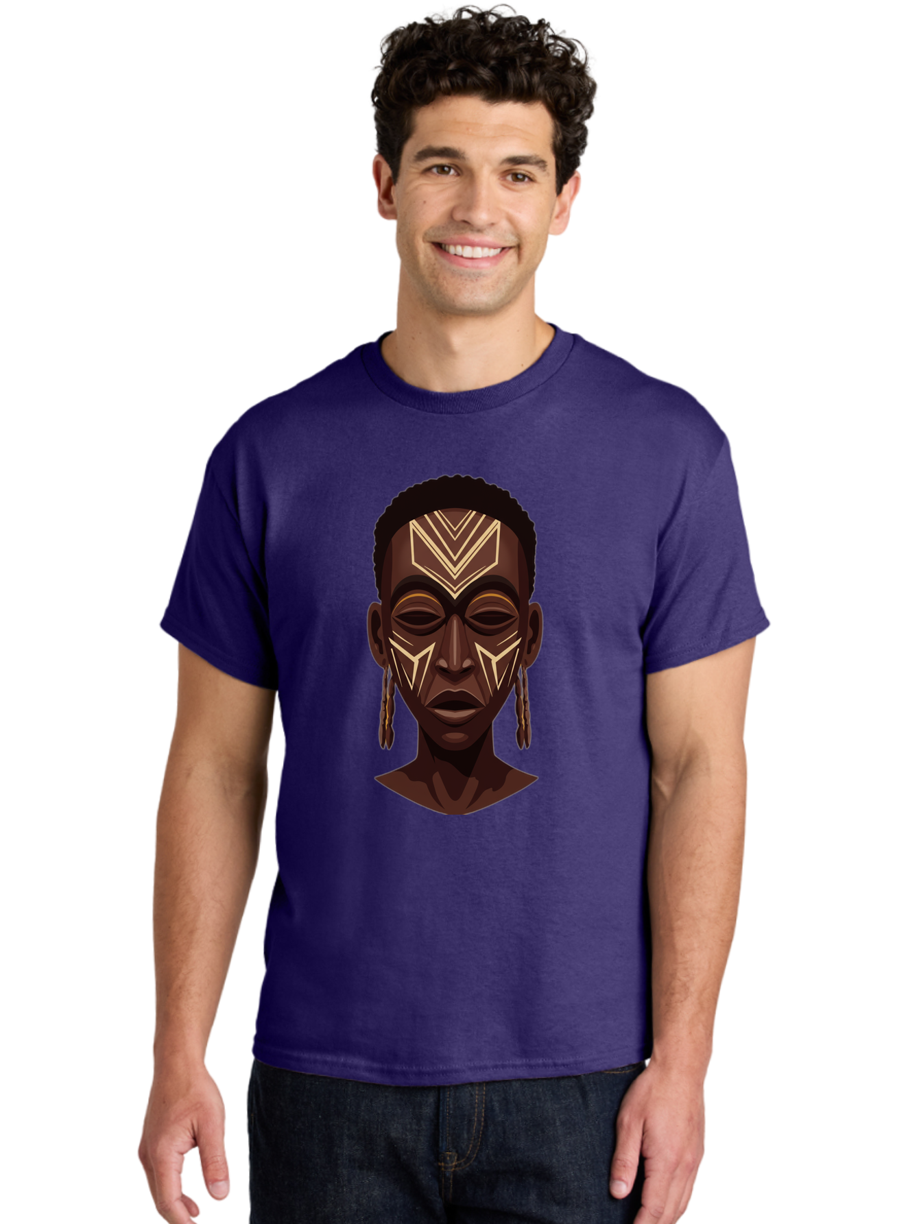 African-Tribal-Portrait Men'S Graphic Tee, 100% Cotton, Comfortable Casual Summer Wear, Machine Washable, Vintage Camera, Old Camera, Antique Camera, Black Camera, Classic Photography, Photography Equipment, Nostalgic Device, Film Camera, Bal665 16