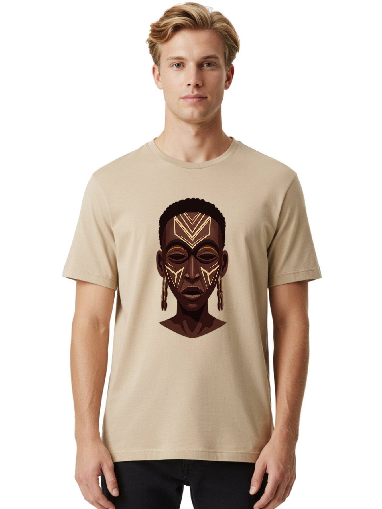 African-Tribal-Portrait Men'S Graphic Tee, 100% Cotton, Comfortable Casual Summer Wear, Machine Washable, Vintage Camera, Old Camera, Antique Camera, Black Camera, Classic Photography, Photography Equipment, Nostalgic Device, Film Camera, Bal665 24