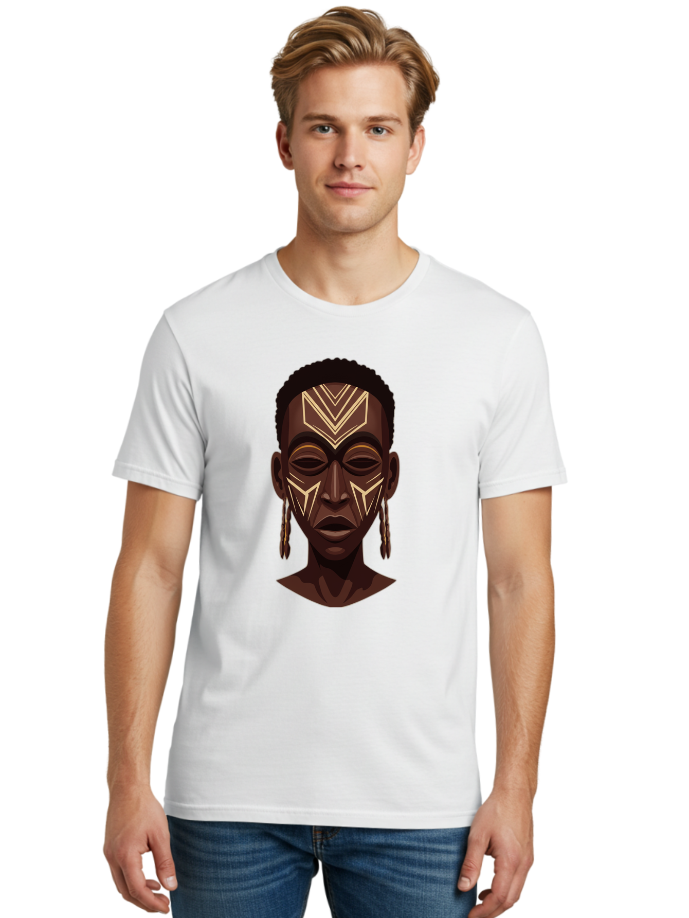 African-Tribal-Portrait Men'S Graphic Tee, 100% Cotton, Comfortable Casual Summer Wear, Machine Washable, Vintage Camera, Old Camera, Antique Camera, Black Camera, Classic Photography, Photography Equipment, Nostalgic Device, Film Camera, Bal665 29