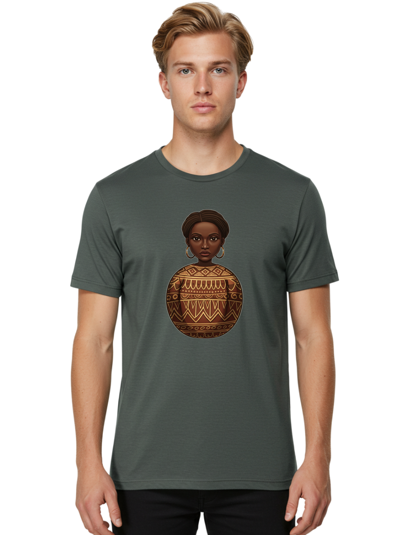 African-Woman-1 Men'S Graphic Tee, 100% Cotton, Comfortable Casual Summer Wear, Machine Washable, Vintage Camera, Old Camera, Antique Camera, Black Camera, Classic Photography, Photography Equipment, Nostalgic Device, Film Camera, Camera Art Bal666 26