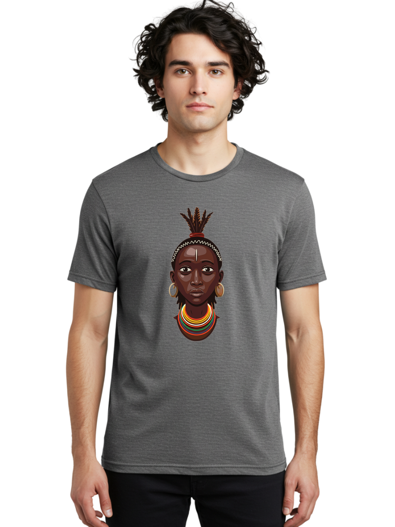 African-Woman-Portrait Men'S Graphic Tee, 100% Cotton, Comfortable Casual Summer Wear, Machine Washable, Vintage Camera, Old Camera, Antique Camera, Black Camera, Classic Photography, Photography Equipment, Nostalgic Device, Film Camera, Bal667 18