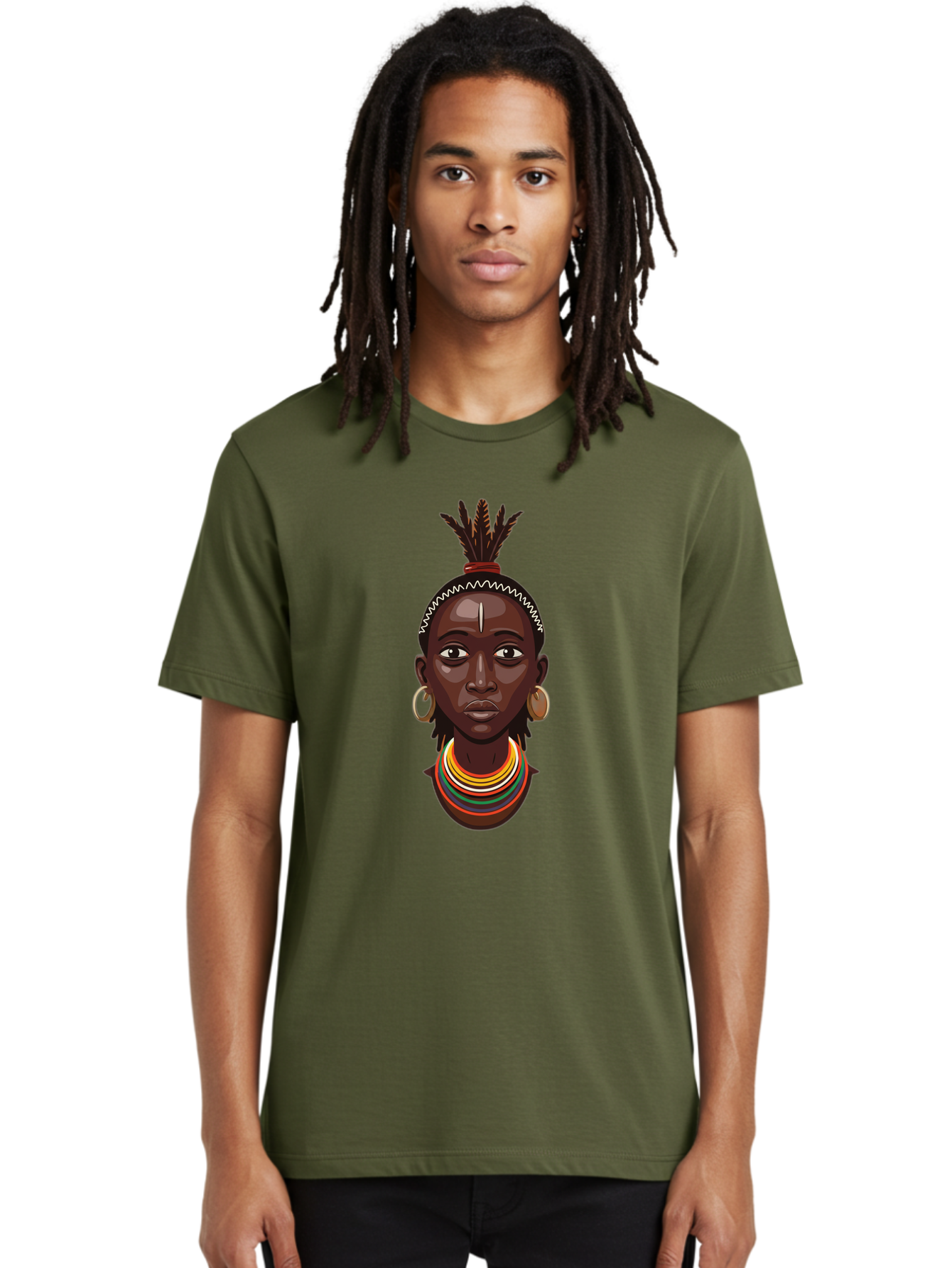 African-Woman-Portrait Men'S Graphic Tee, 100% Cotton, Comfortable Casual Summer Wear, Machine Washable, Vintage Camera, Old Camera, Antique Camera, Black Camera, Classic Photography, Photography Equipment, Nostalgic Device, Film Camera, Bal667 17