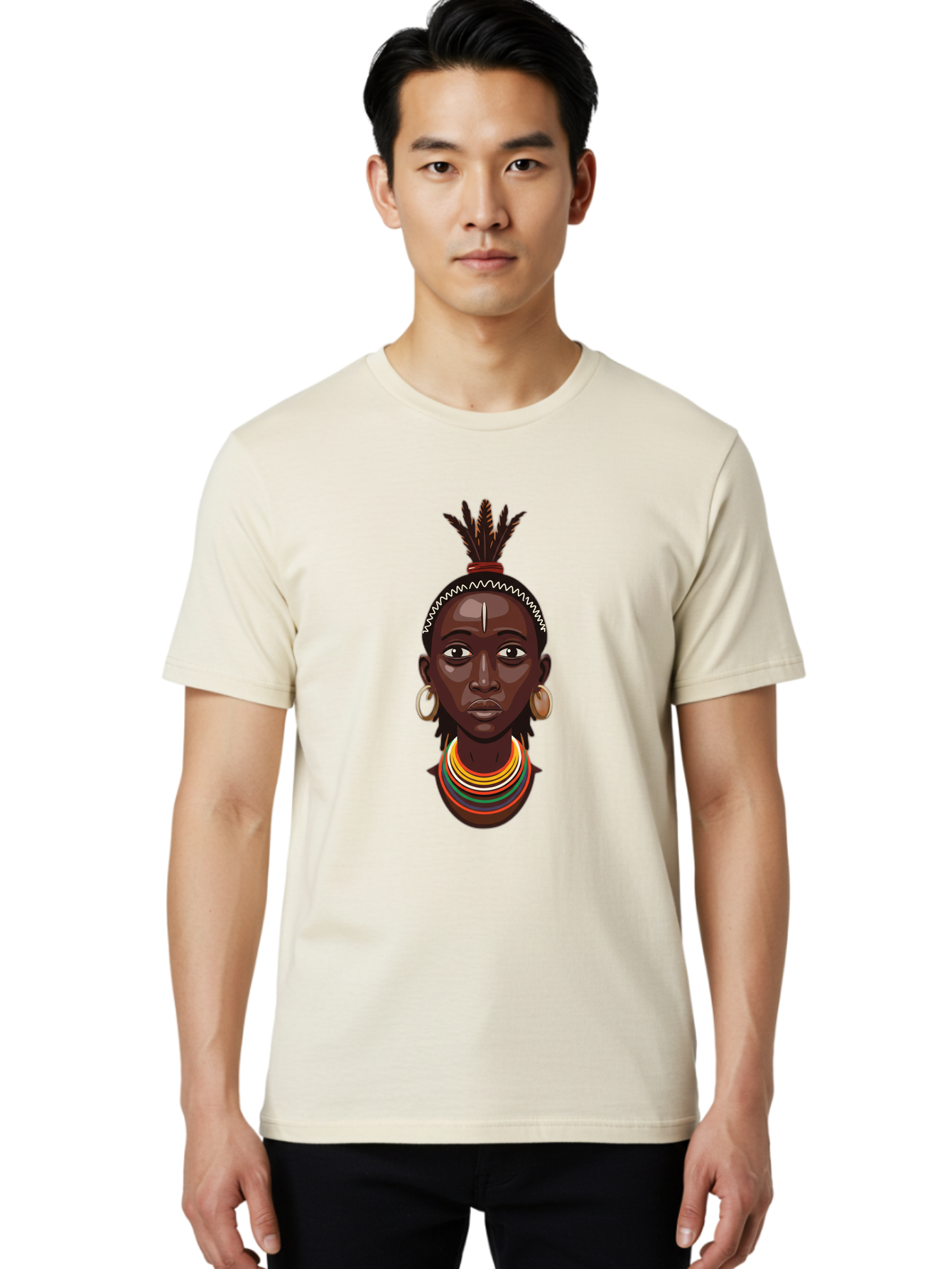 African-Woman-Portrait Men'S Graphic Tee, 100% Cotton, Comfortable Casual Summer Wear, Machine Washable, Vintage Camera, Old Camera, Antique Camera, Black Camera, Classic Photography, Photography Equipment, Nostalgic Device, Film Camera, Bal667 16