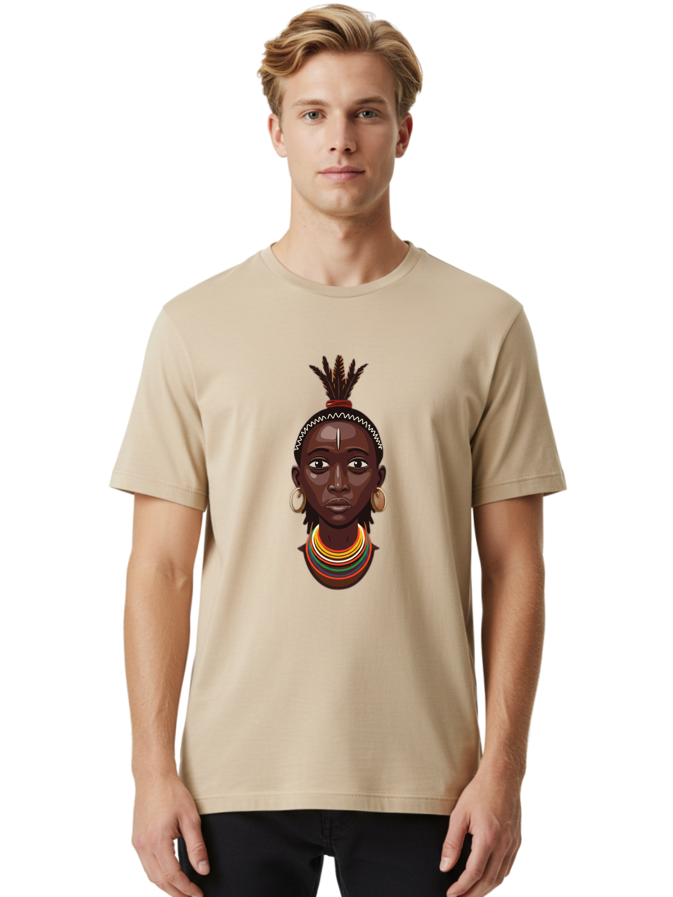 African-Woman-Portrait Men'S Graphic Tee, 100% Cotton, Comfortable Casual Summer Wear, Machine Washable, Vintage Camera, Old Camera, Antique Camera, Black Camera, Classic Photography, Photography Equipment, Nostalgic Device, Film Camera, Bal667 27