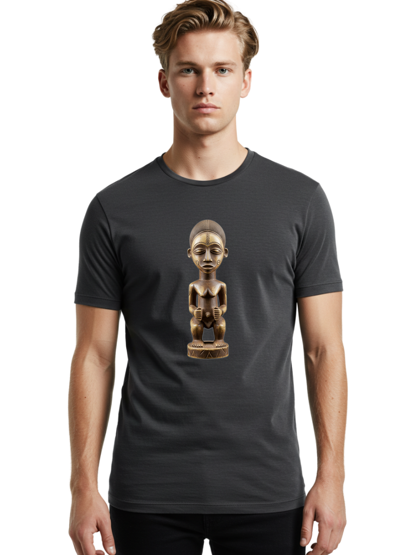 African-Wooden-Statue Men'S Graphic Tee, 100% Cotton, Comfortable Casual Summer Wear, Machine Washable, Vintage Camera, Old Camera, Antique Camera, Black Camera, Classic Photography, Photography Equipment, Nostalgic Device, Film Camera, Bal669 28