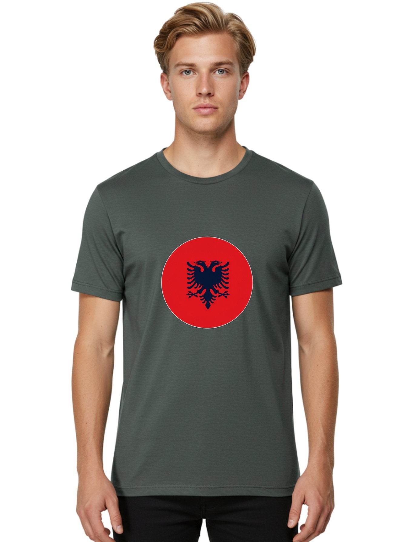 Albanian-Double-Headed-Eagle Men'S Graphic Tee, 100% Cotton, Comfortable Casual Summer Wear, Machine Washable, Vintage Camera, Old Camera, Antique Camera, Black Camera, Classic Photography, Photography Equipment, Nostalgic Device, Film Camera, Bal676 20