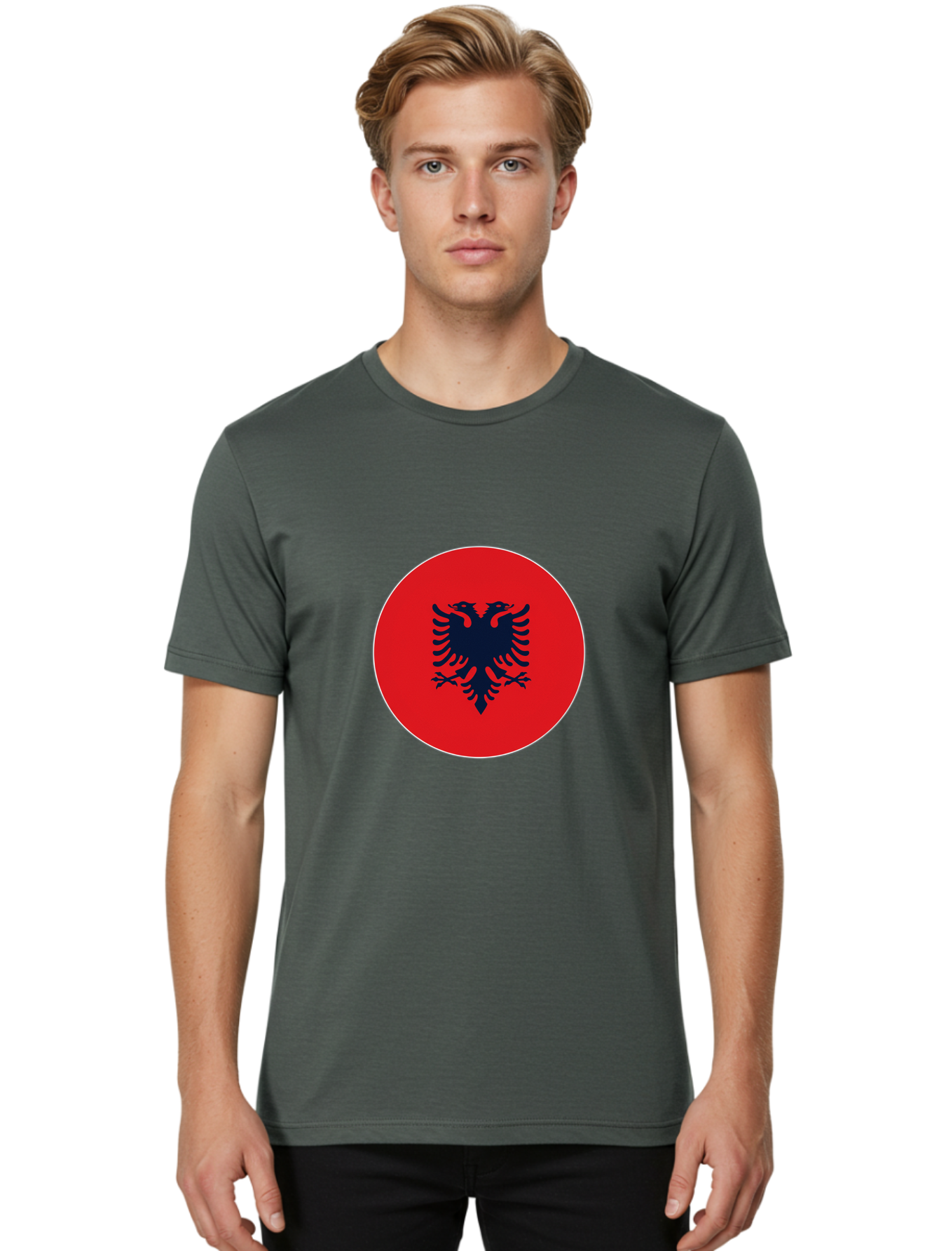 Albanian-Double-Headed-Eagle Men'S Graphic Tee, 100% Cotton, Comfortable Casual Summer Wear, Machine Washable, Vintage Camera, Old Camera, Antique Camera, Black Camera, Classic Photography, Photography Equipment, Nostalgic Device, Film Camera, Bal676 30