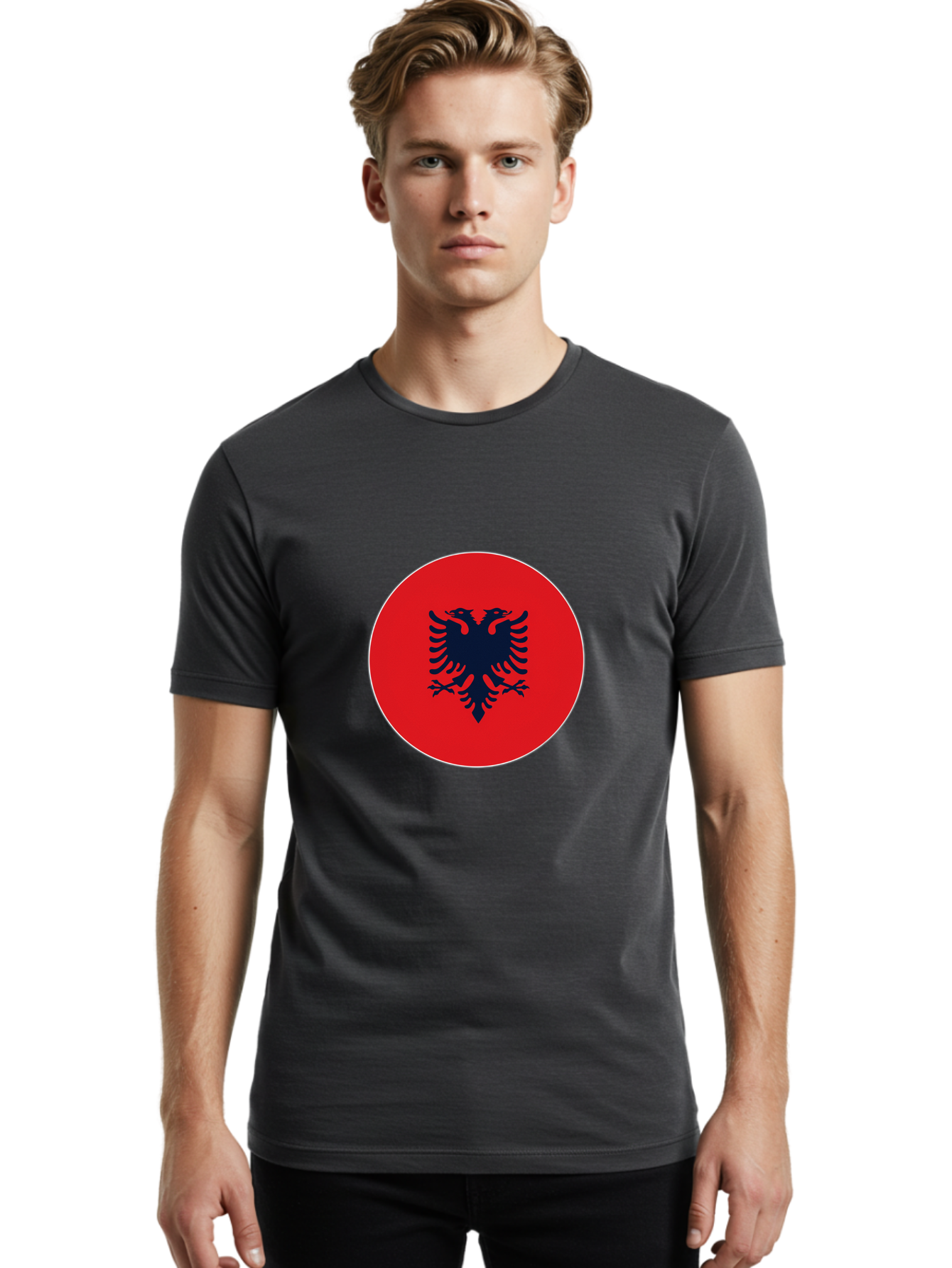 Albanian-Double-Headed-Eagle Men'S Graphic Tee, 100% Cotton, Comfortable Casual Summer Wear, Machine Washable, Vintage Camera, Old Camera, Antique Camera, Black Camera, Classic Photography, Photography Equipment, Nostalgic Device, Film Camera, Bal676 18