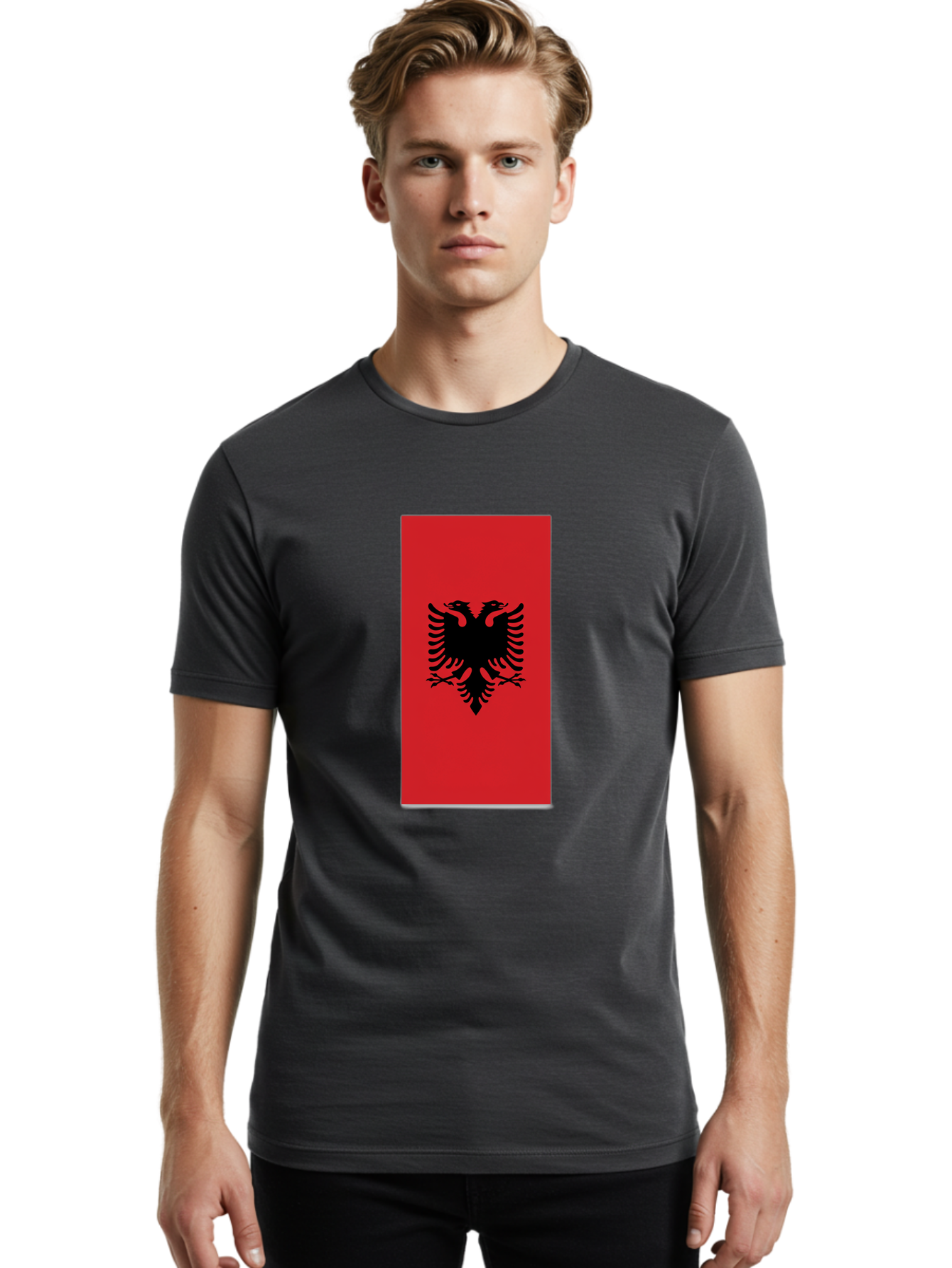 Albanian-Flag Men'S Graphic Tee, 100% Cotton, Comfortable Casual Summer Wear, Machine Washable, Vintage Camera, Old Camera, Antique Camera, Black Camera, Classic Photography, Photography Equipment, Nostalgic Device, Film Camera, Camera Art Bal677 16