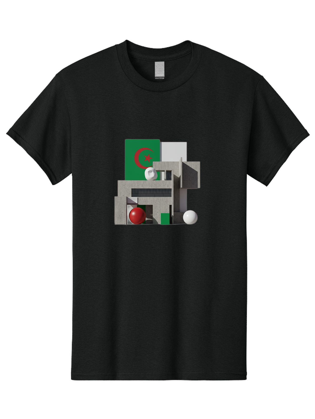Algeria-Flag-3D-Blocks Men'S Graphic Tee, 100% Cotton, Comfortable Casual Summer Wear, Machine Washable, Vintage Camera, Old Camera, Antique Camera, Black Camera, Classic Photography, Photography Equipment, Nostalgic Device, Film Camera, Bal678 4