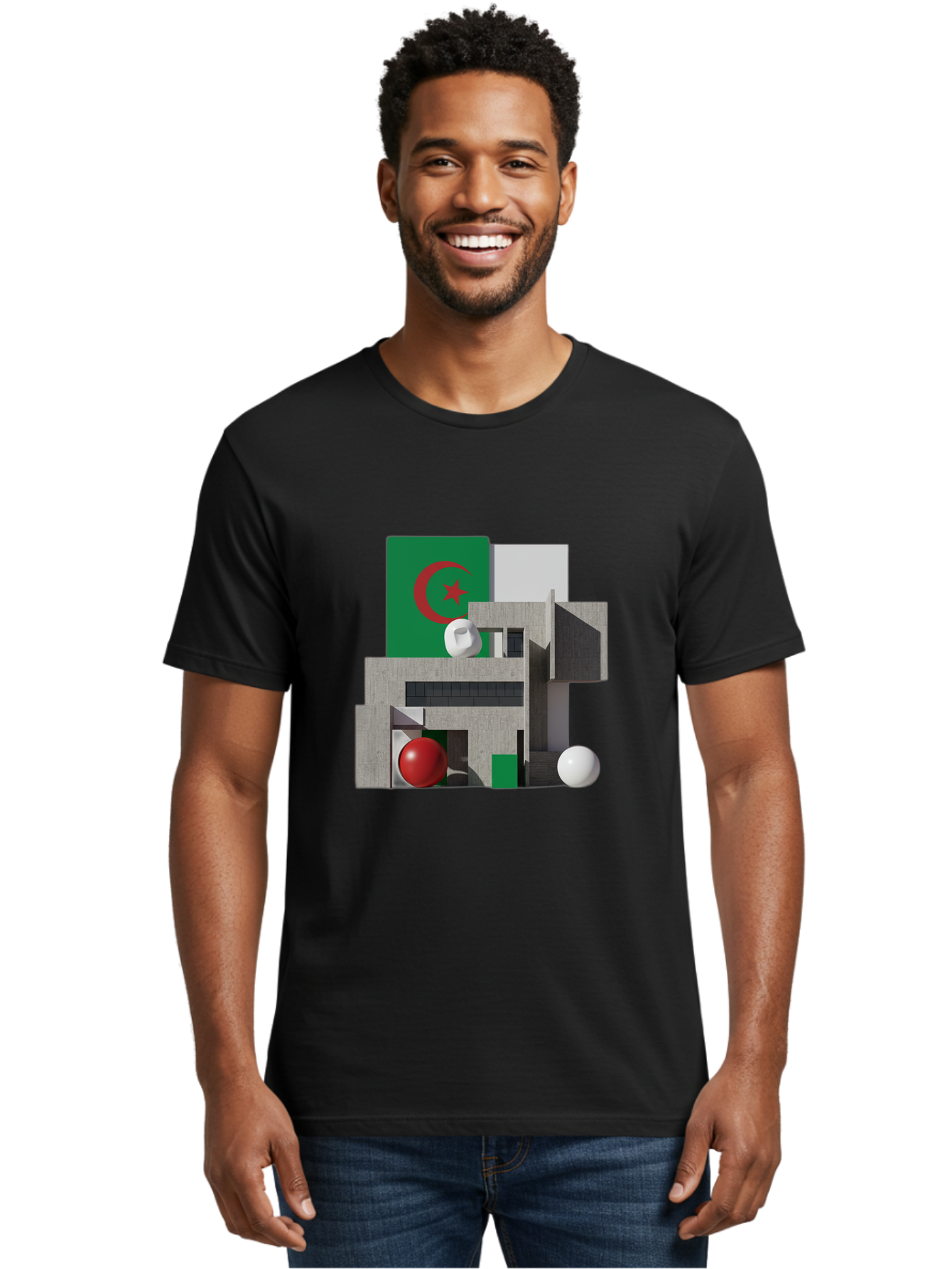 Algeria-Flag-3D-Blocks Men'S Graphic Tee, 100% Cotton, Comfortable Casual Summer Wear, Machine Washable, Vintage Camera, Old Camera, Antique Camera, Black Camera, Classic Photography, Photography Equipment, Nostalgic Device, Film Camera, Bal678 19