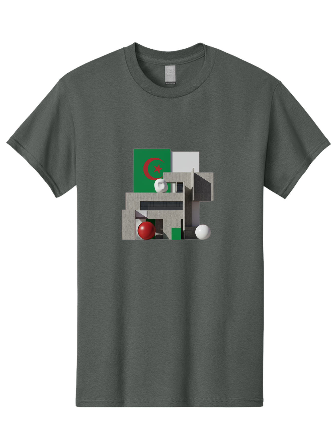 Algeria-Flag-3D-Blocks Men'S Graphic Tee, 100% Cotton, Comfortable Casual Summer Wear, Machine Washable, Vintage Camera, Old Camera, Antique Camera, Black Camera, Classic Photography, Photography Equipment, Nostalgic Device, Film Camera, Bal678 9