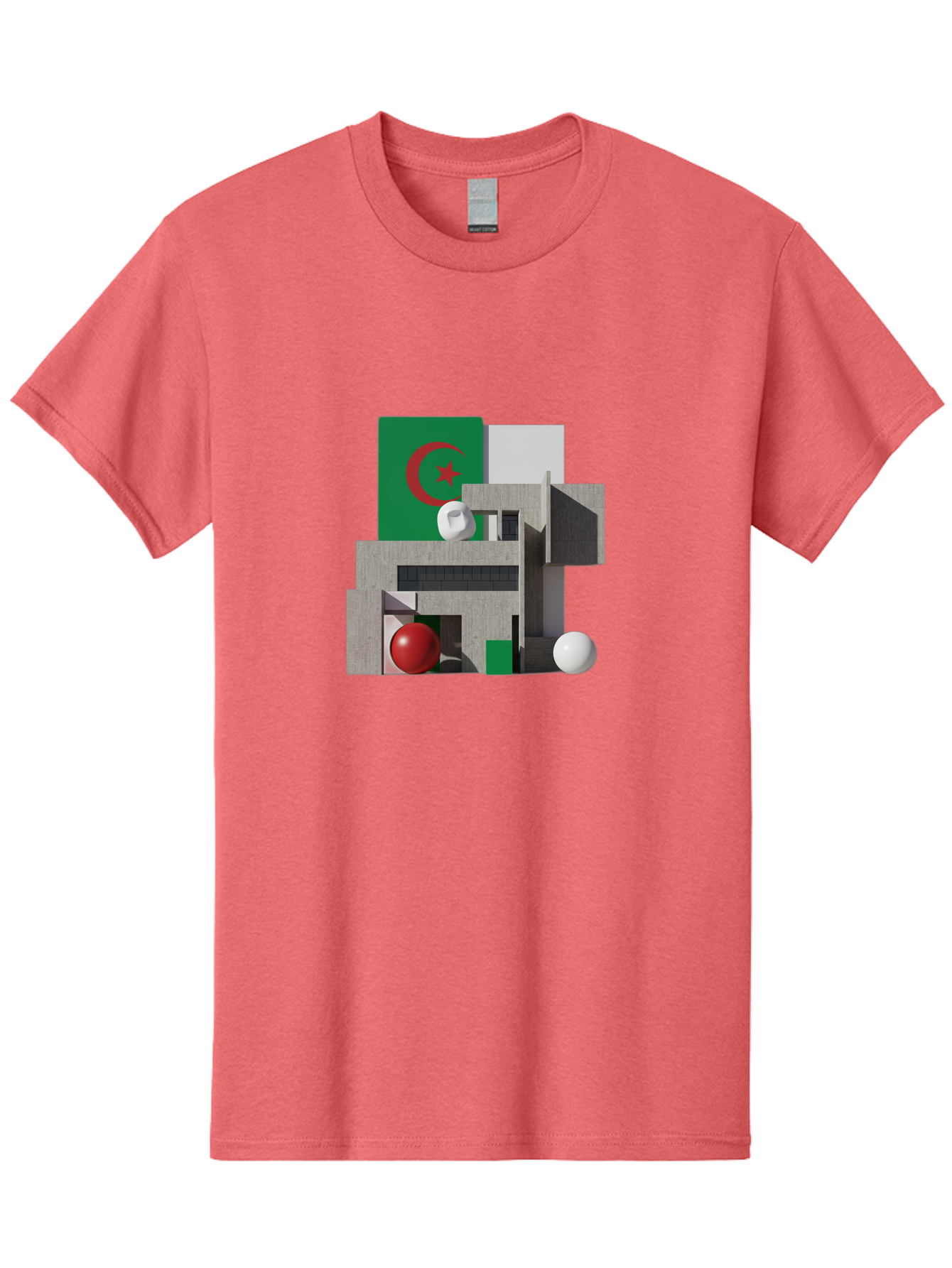 Algeria-Flag-3D-Blocks Men'S Graphic Tee, 100% Cotton, Comfortable Casual Summer Wear, Machine Washable, Vintage Camera, Old Camera, Antique Camera, Black Camera, Classic Photography, Photography Equipment, Nostalgic Device, Film Camera, Bal678 5