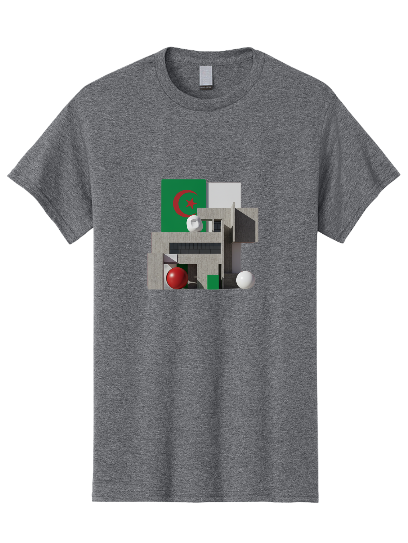 Algeria-Flag-3D-Blocks Men'S Graphic Tee, 100% Cotton, Comfortable Casual Summer Wear, Machine Washable, Vintage Camera, Old Camera, Antique Camera, Black Camera, Classic Photography, Photography Equipment, Nostalgic Device, Film Camera, Bal678