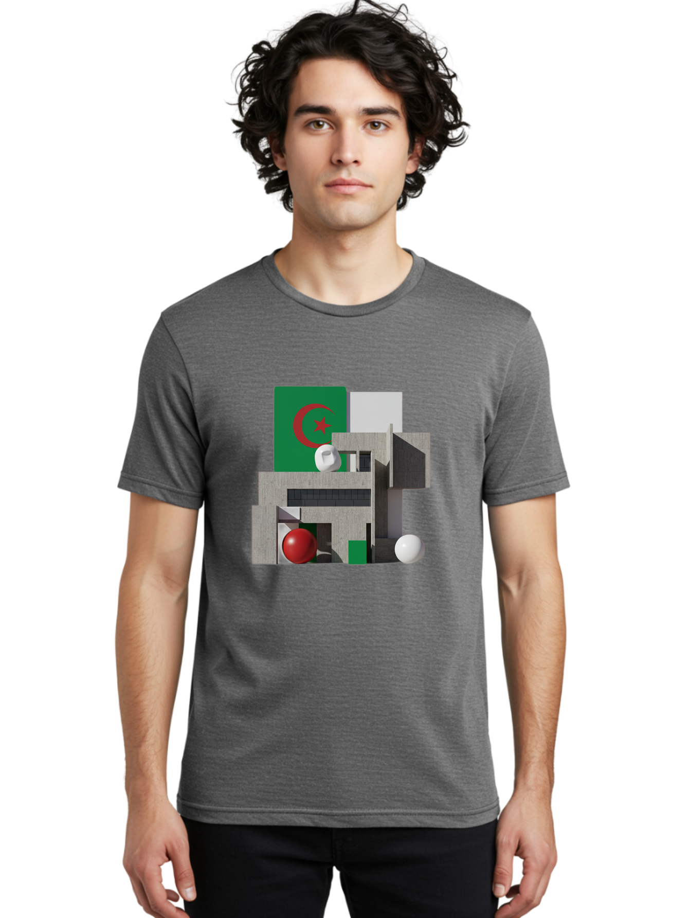 Algeria-Flag-3D-Blocks Men'S Graphic Tee, 100% Cotton, Comfortable Casual Summer Wear, Machine Washable, Vintage Camera, Old Camera, Antique Camera, Black Camera, Classic Photography, Photography Equipment, Nostalgic Device, Film Camera, Bal678 16