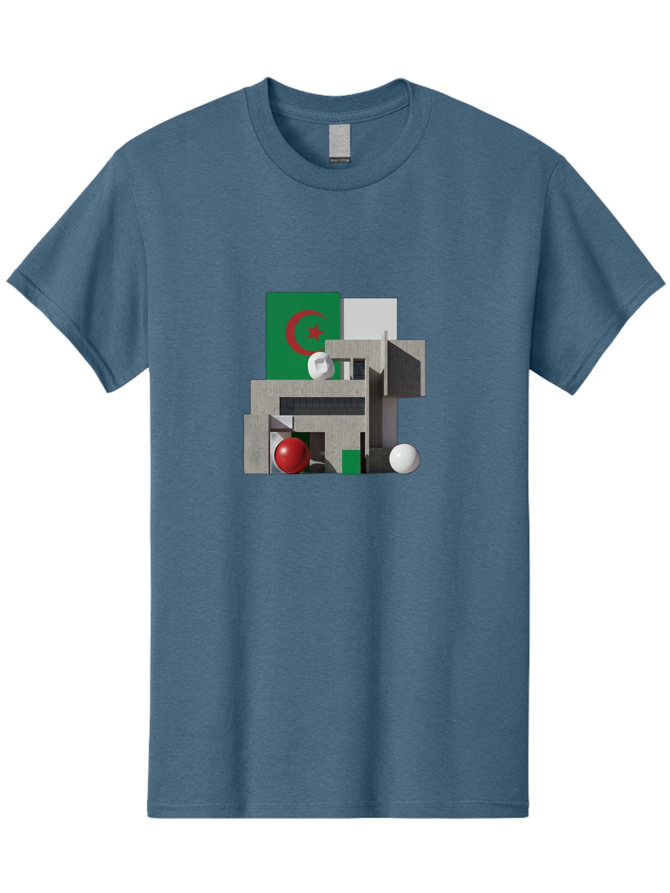 Algeria-Flag-3D-Blocks Men'S Graphic Tee, 100% Cotton, Comfortable Casual Summer Wear, Machine Washable, Vintage Camera, Old Camera, Antique Camera, Black Camera, Classic Photography, Photography Equipment, Nostalgic Device, Film Camera, Bal678 5