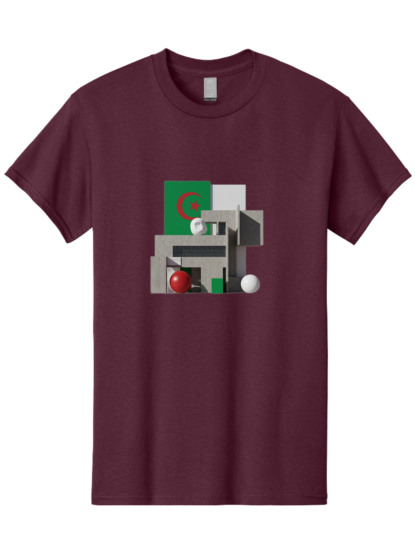 Algeria-Flag-3D-Blocks Men'S Graphic Tee, 100% Cotton, Comfortable Casual Summer Wear, Machine Washable, Vintage Camera, Old Camera, Antique Camera, Black Camera, Classic Photography, Photography Equipment, Nostalgic Device, Film Camera, Bal678 7