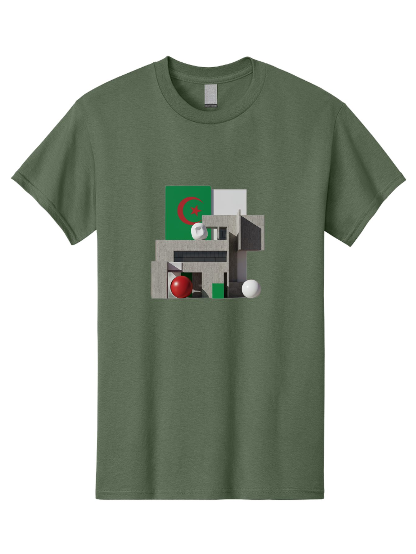 Algeria-Flag-3D-Blocks Men'S Graphic Tee, 100% Cotton, Comfortable Casual Summer Wear, Machine Washable, Vintage Camera, Old Camera, Antique Camera, Black Camera, Classic Photography, Photography Equipment, Nostalgic Device, Film Camera, Bal678 10