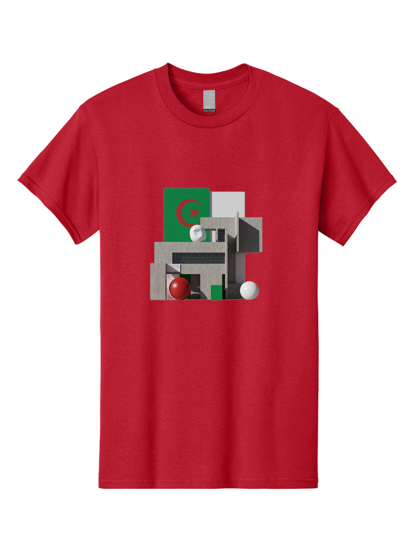 Algeria-Flag-3D-Blocks Men'S Graphic Tee, 100% Cotton, Comfortable Casual Summer Wear, Machine Washable, Vintage Camera, Old Camera, Antique Camera, Black Camera, Classic Photography, Photography Equipment, Nostalgic Device, Film Camera, Bal678 6