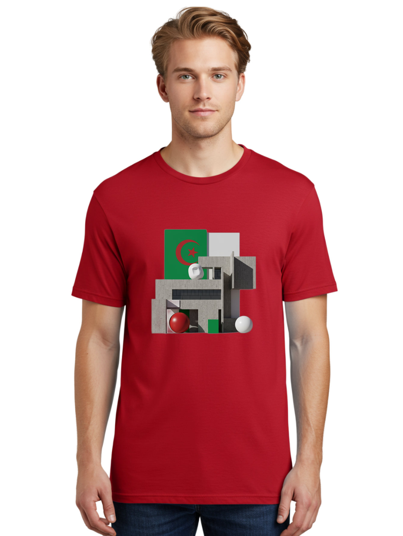 Algeria-Flag-3D-Blocks Men'S Graphic Tee, 100% Cotton, Comfortable Casual Summer Wear, Machine Washable, Vintage Camera, Old Camera, Antique Camera, Black Camera, Classic Photography, Photography Equipment, Nostalgic Device, Film Camera, Bal678 21