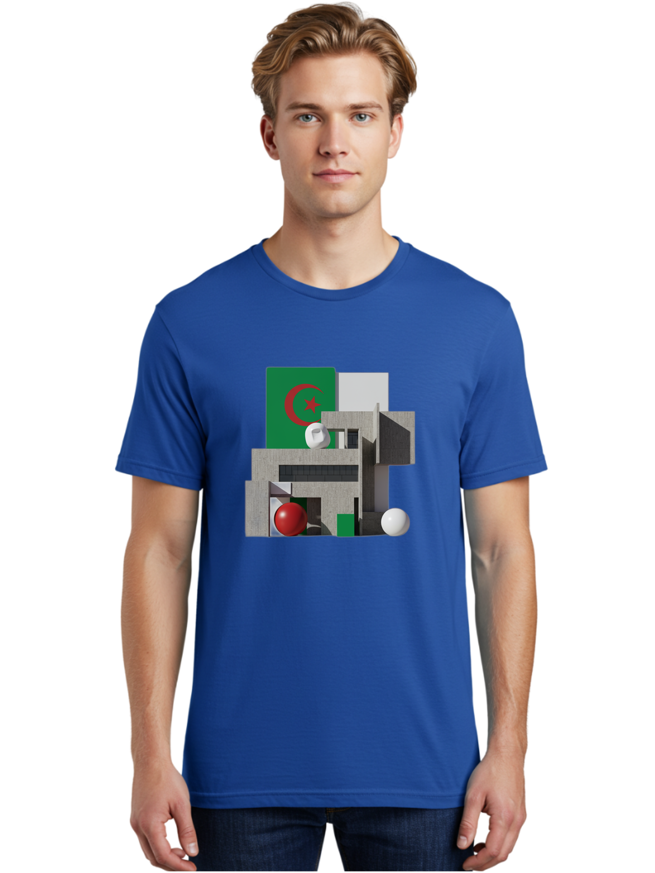 Algeria-Flag-3D-Blocks Men'S Graphic Tee, 100% Cotton, Comfortable Casual Summer Wear, Machine Washable, Vintage Camera, Old Camera, Antique Camera, Black Camera, Classic Photography, Photography Equipment, Nostalgic Device, Film Camera, Bal678 18