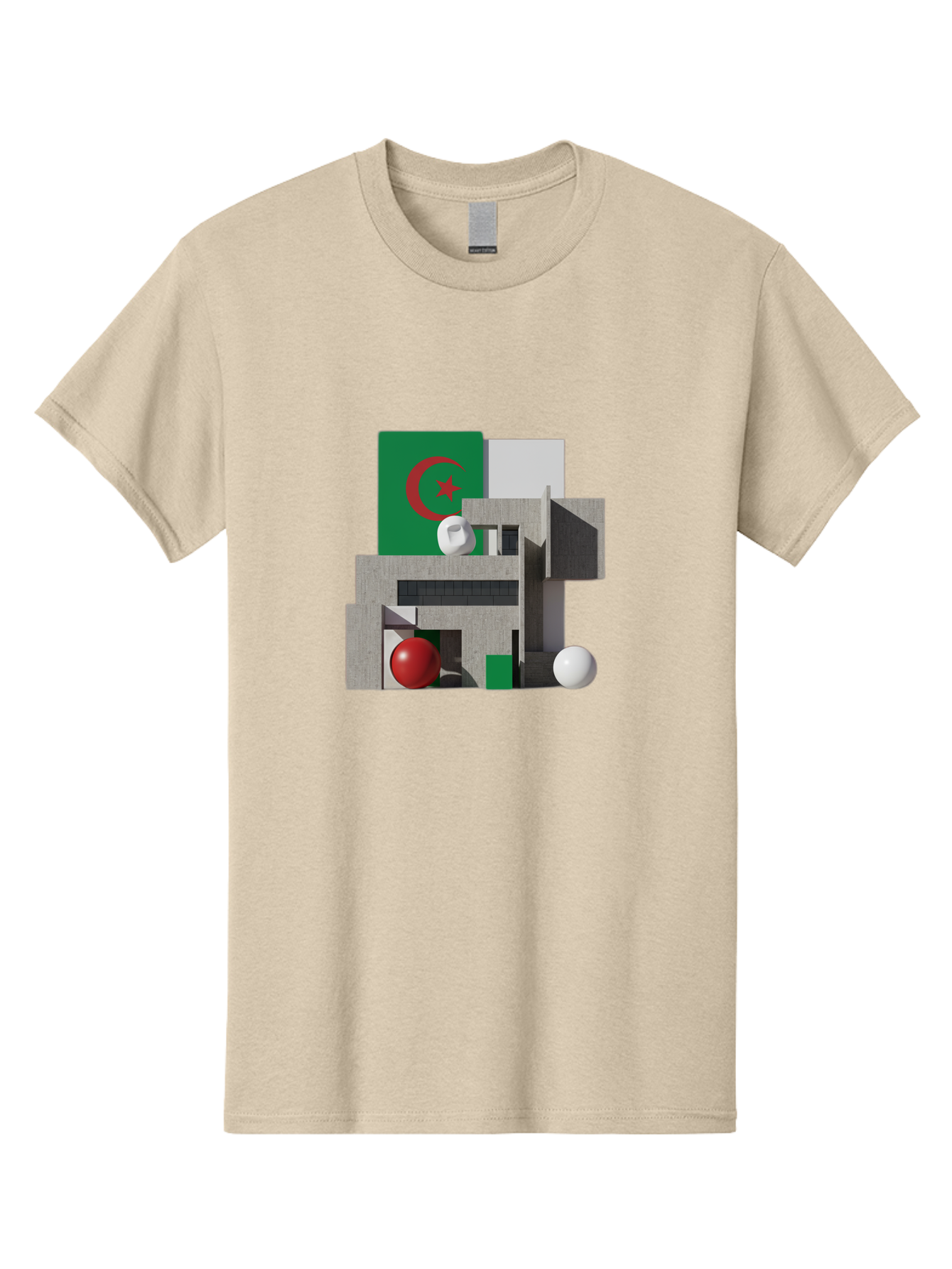 Algeria-Flag-3D-Blocks Men'S Graphic Tee, 100% Cotton, Comfortable Casual Summer Wear, Machine Washable, Vintage Camera, Old Camera, Antique Camera, Black Camera, Classic Photography, Photography Equipment, Nostalgic Device, Film Camera, Bal678