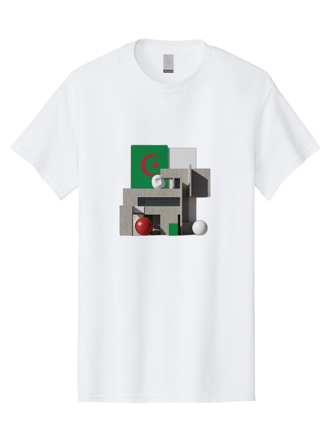 Algeria-Flag-3D-Blocks Men'S Graphic Tee, 100% Cotton, Comfortable Casual Summer Wear, Machine Washable, Vintage Camera, Old Camera, Antique Camera, Black Camera, Classic Photography, Photography Equipment, Nostalgic Device, Film Camera, Bal678 7