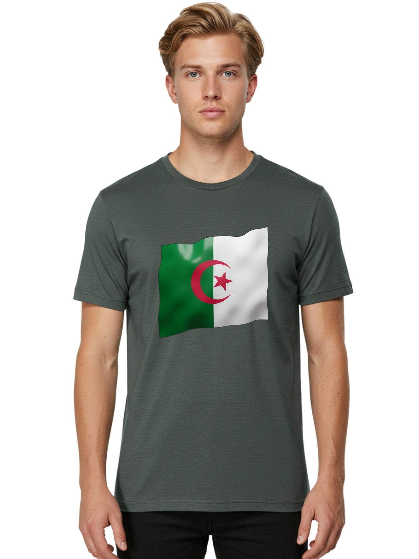 Algeria-Flag Men'S Graphic Tee, 100% Cotton, Comfortable Casual Summer Wear, Machine Washable, Vintage Camera, Old Camera, Antique Camera, Black Camera, Classic Photography, Photography Equipment, Nostalgic Device, Film Camera, Camera Art Bal680 29